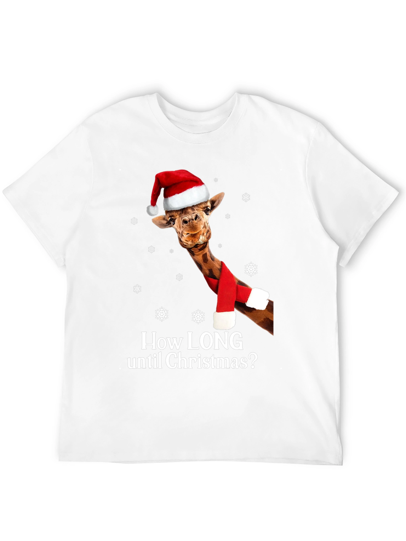 Christmas Giraffe T-Shirt - Holiday Countdown Tee