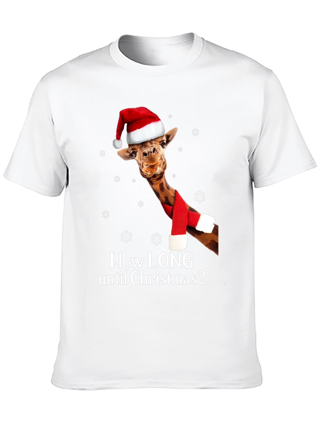 Christmas Giraffe T-Shirt - Holiday Countdown Tee