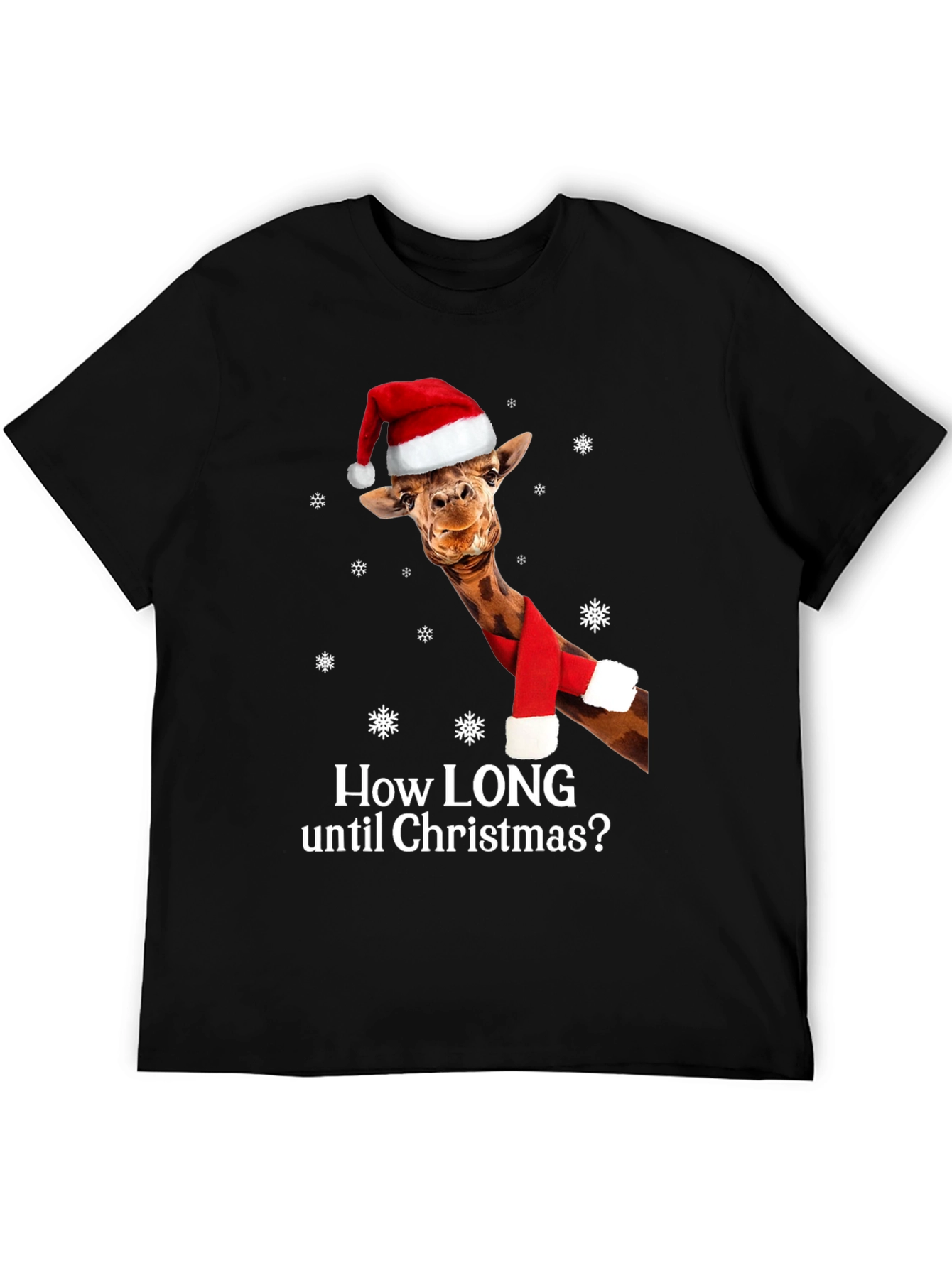 Christmas Giraffe T-Shirt - Holiday Countdown Tee