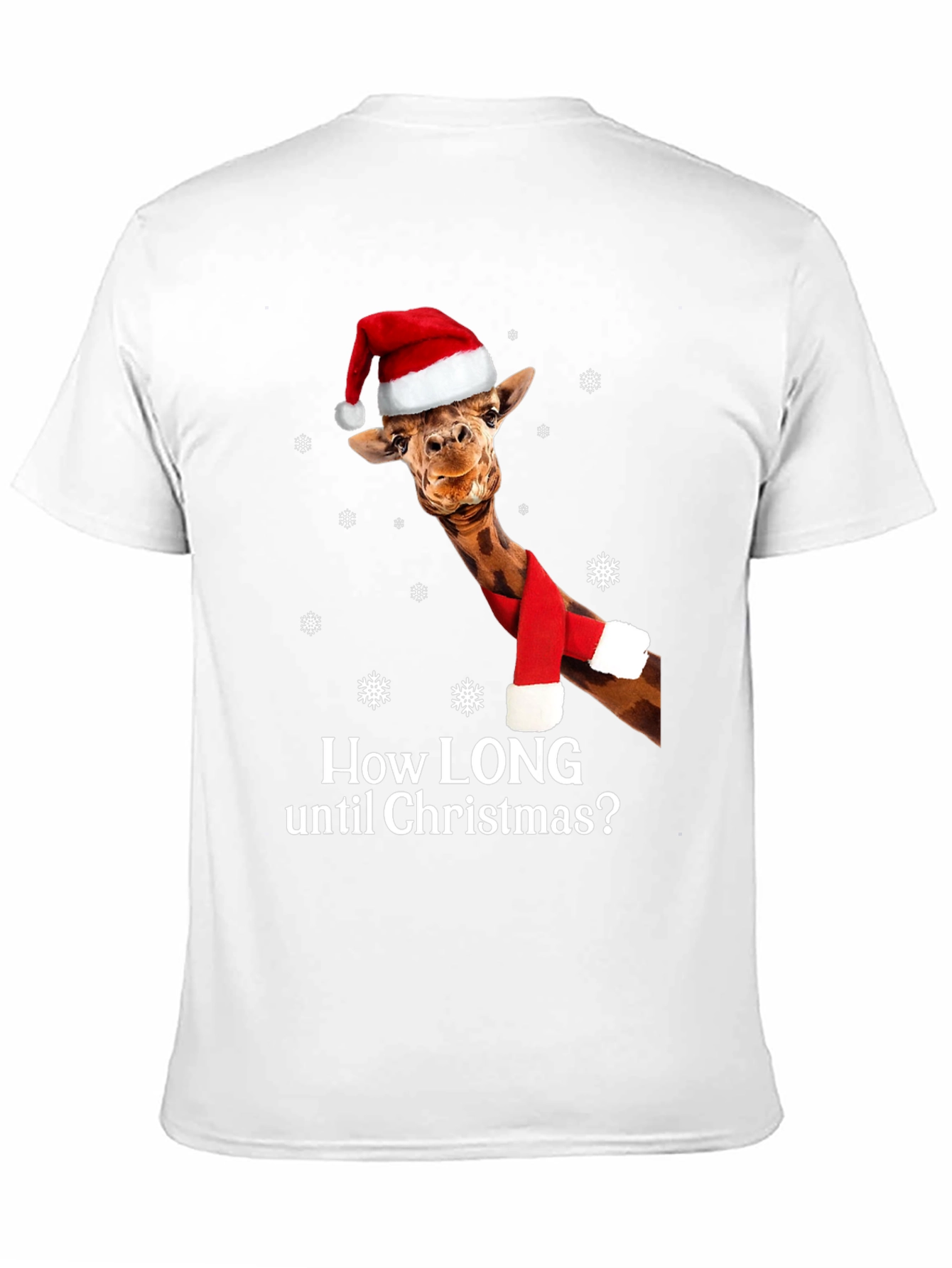 Christmas Giraffe T-Shirt - Holiday Countdown Tee