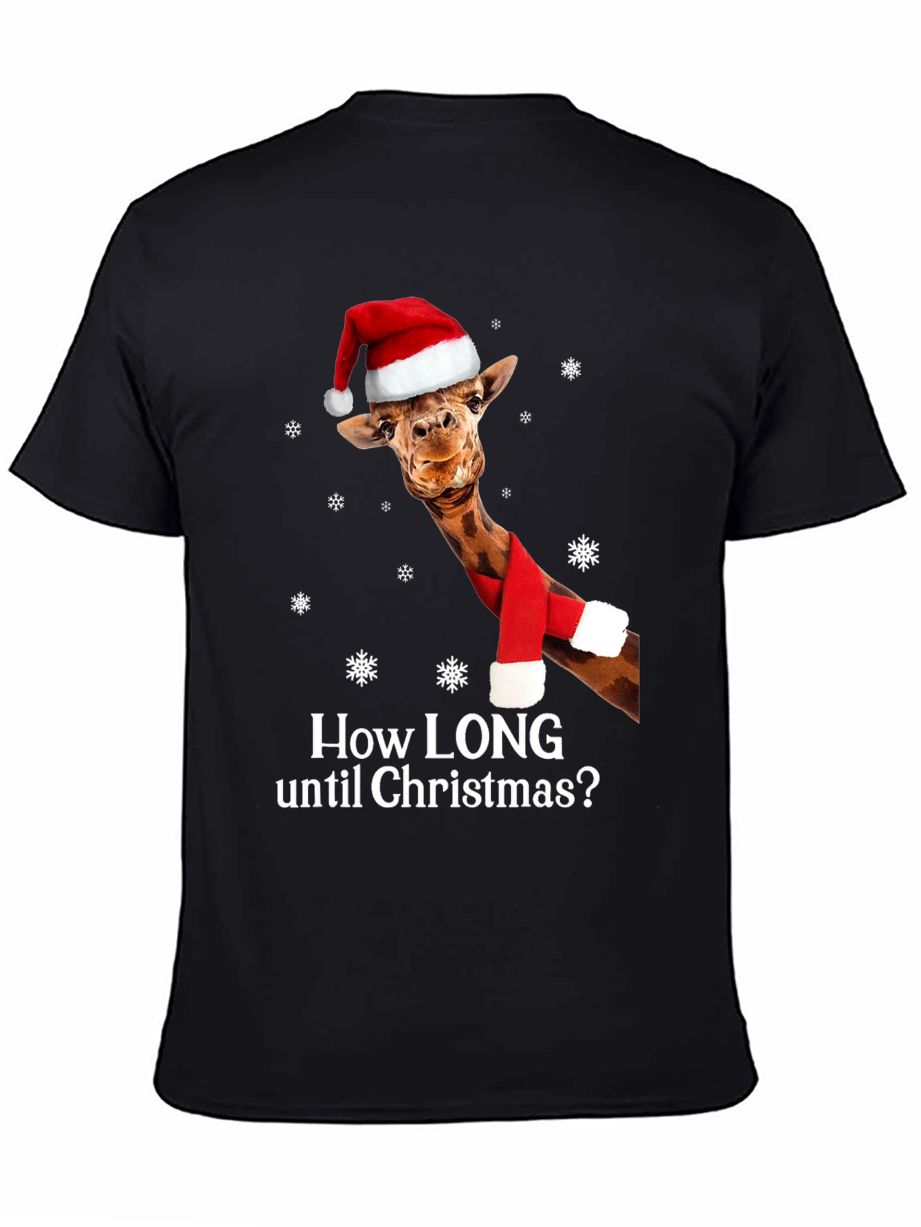 Christmas Giraffe T-Shirt - Holiday Countdown Tee