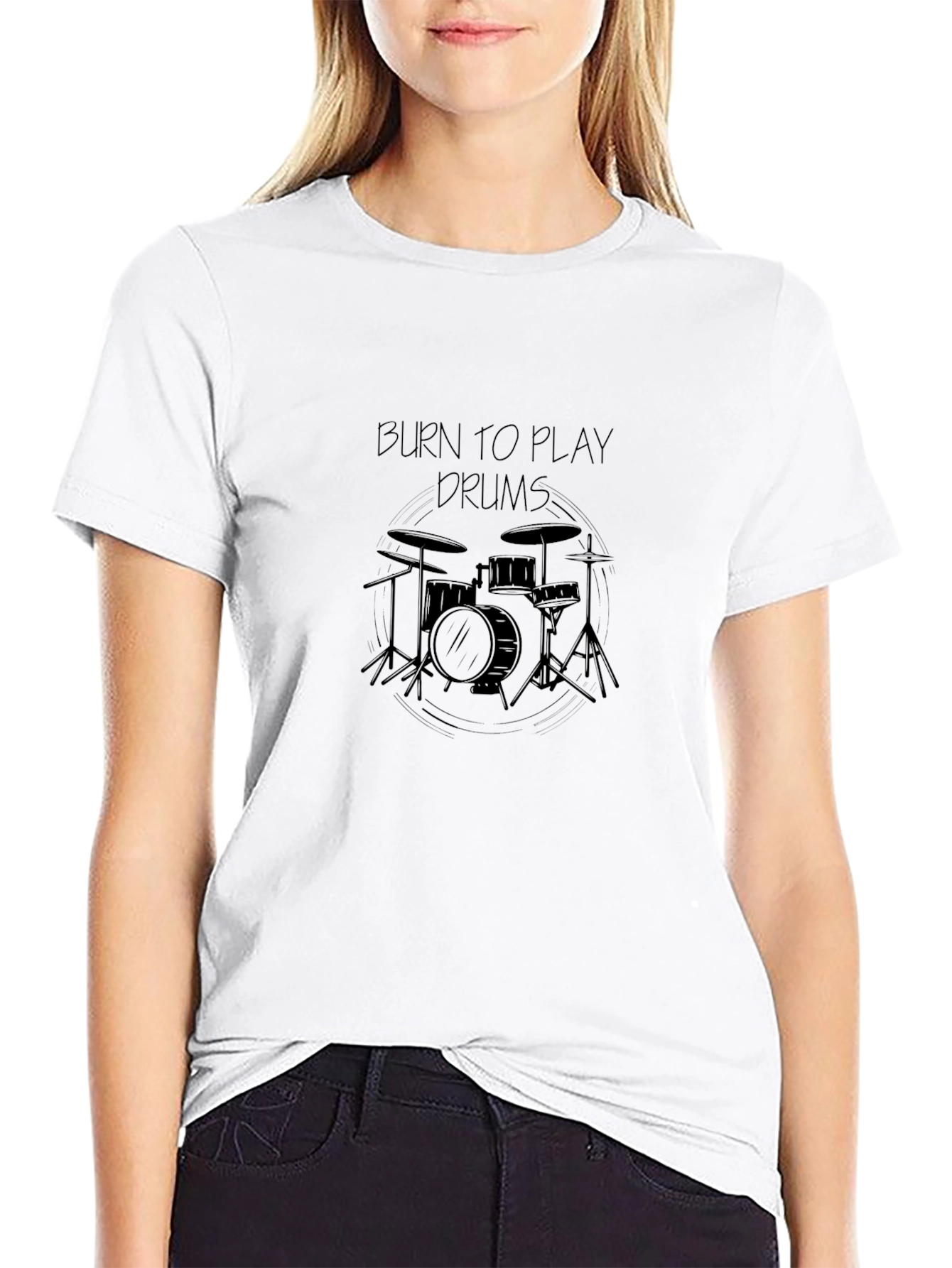 Burn to Play Drums T-Shirt - Black