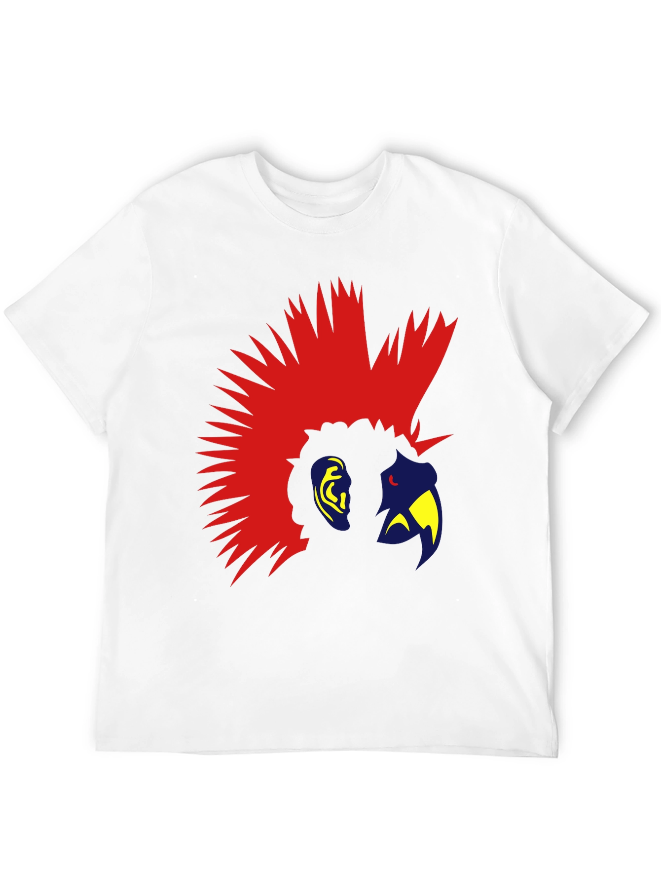 Mohawk Parrot Graphic Tee - Cool Bird T-Shirt