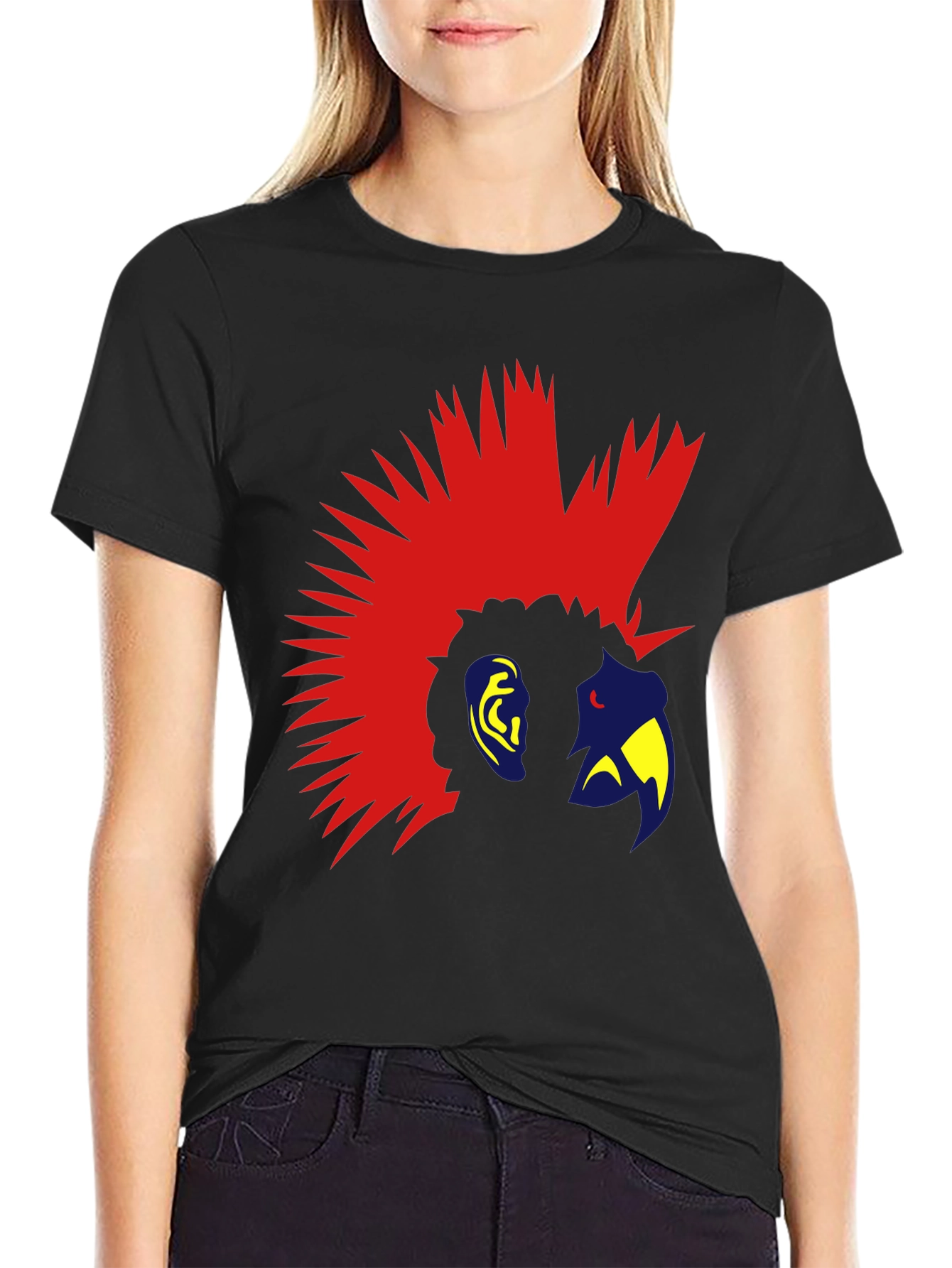 Mohawk Parrot Graphic Tee - Cool Bird T-Shirt