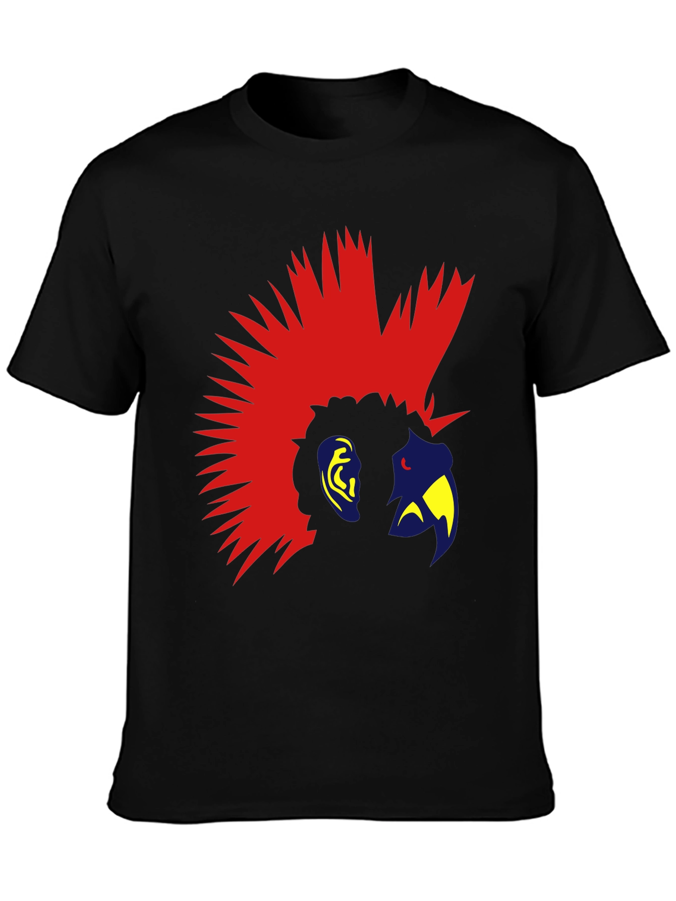 Mohawk Parrot Graphic Tee - Cool Bird T-Shirt