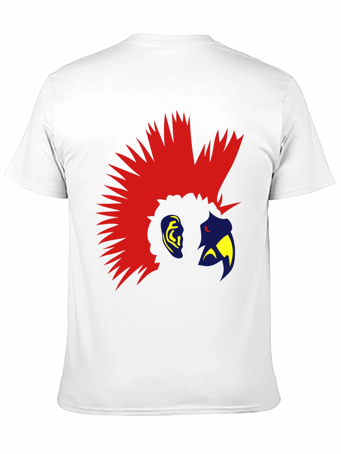 Mohawk Parrot Graphic Tee - Cool Bird T-Shirt