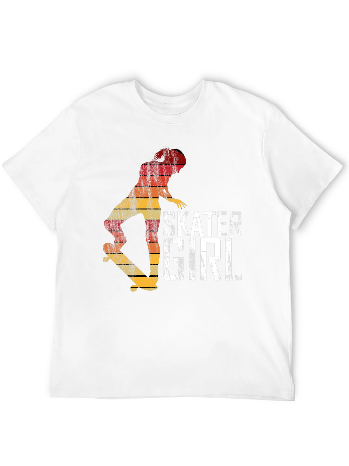Skater Girl Retro Graphic T-Shirt