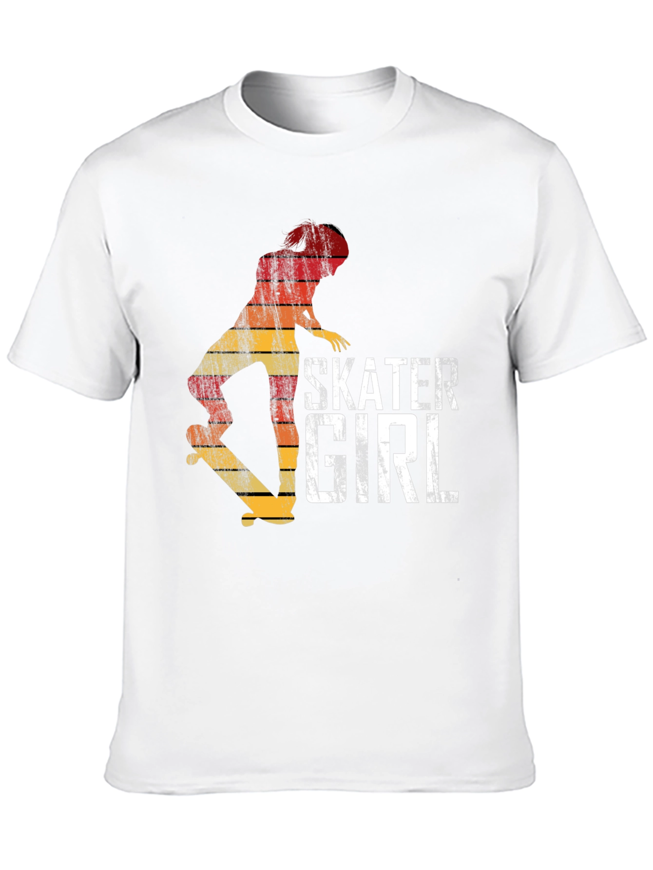 Skater Girl Retro Graphic T-Shirt