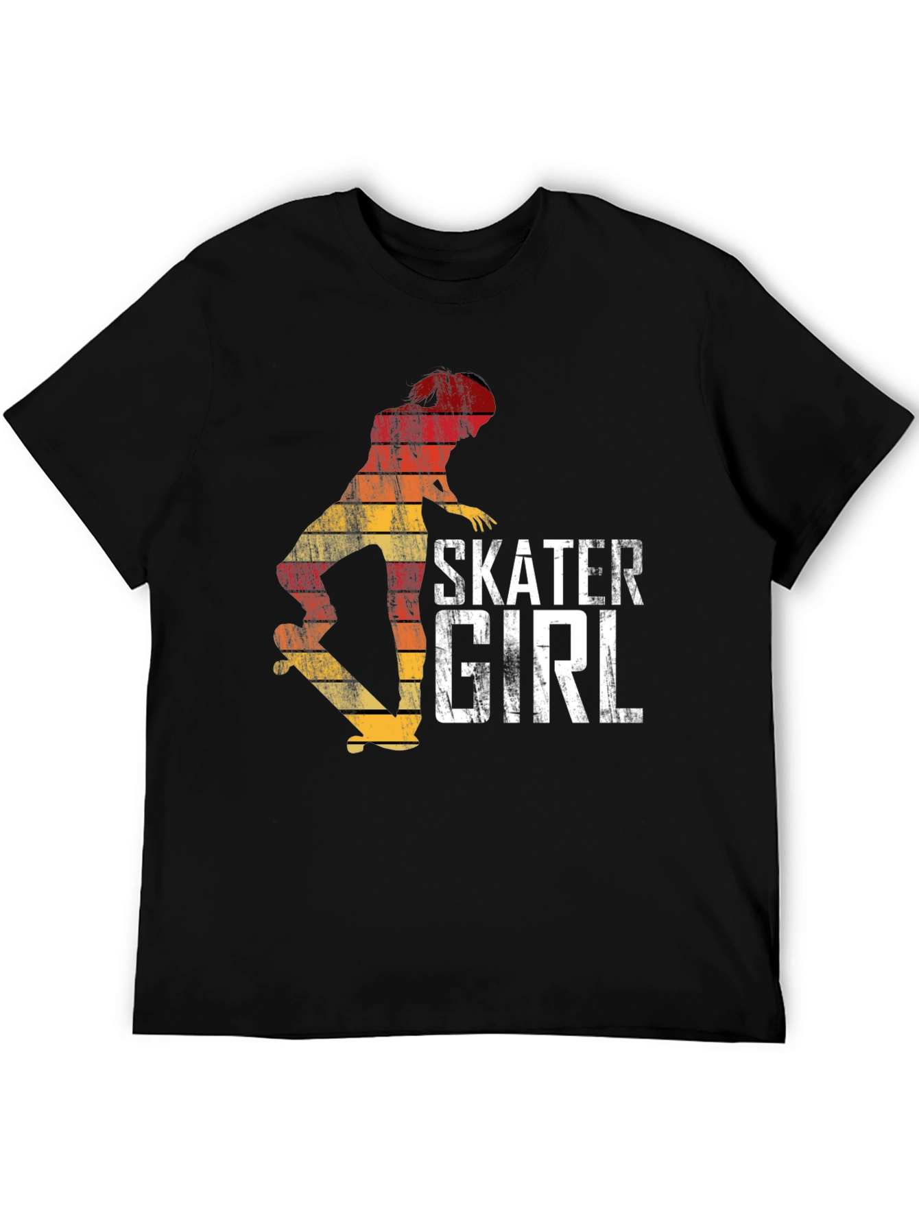 Skater Girl Retro Graphic T-Shirt