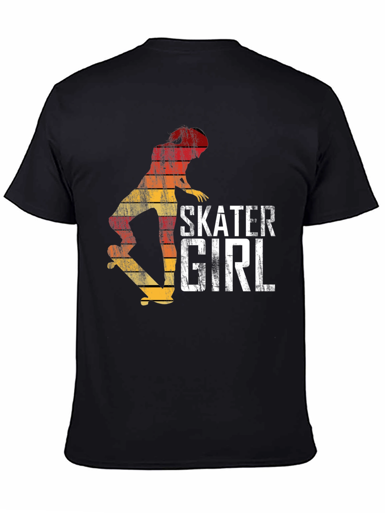 Skater Girl Retro Graphic T-Shirt