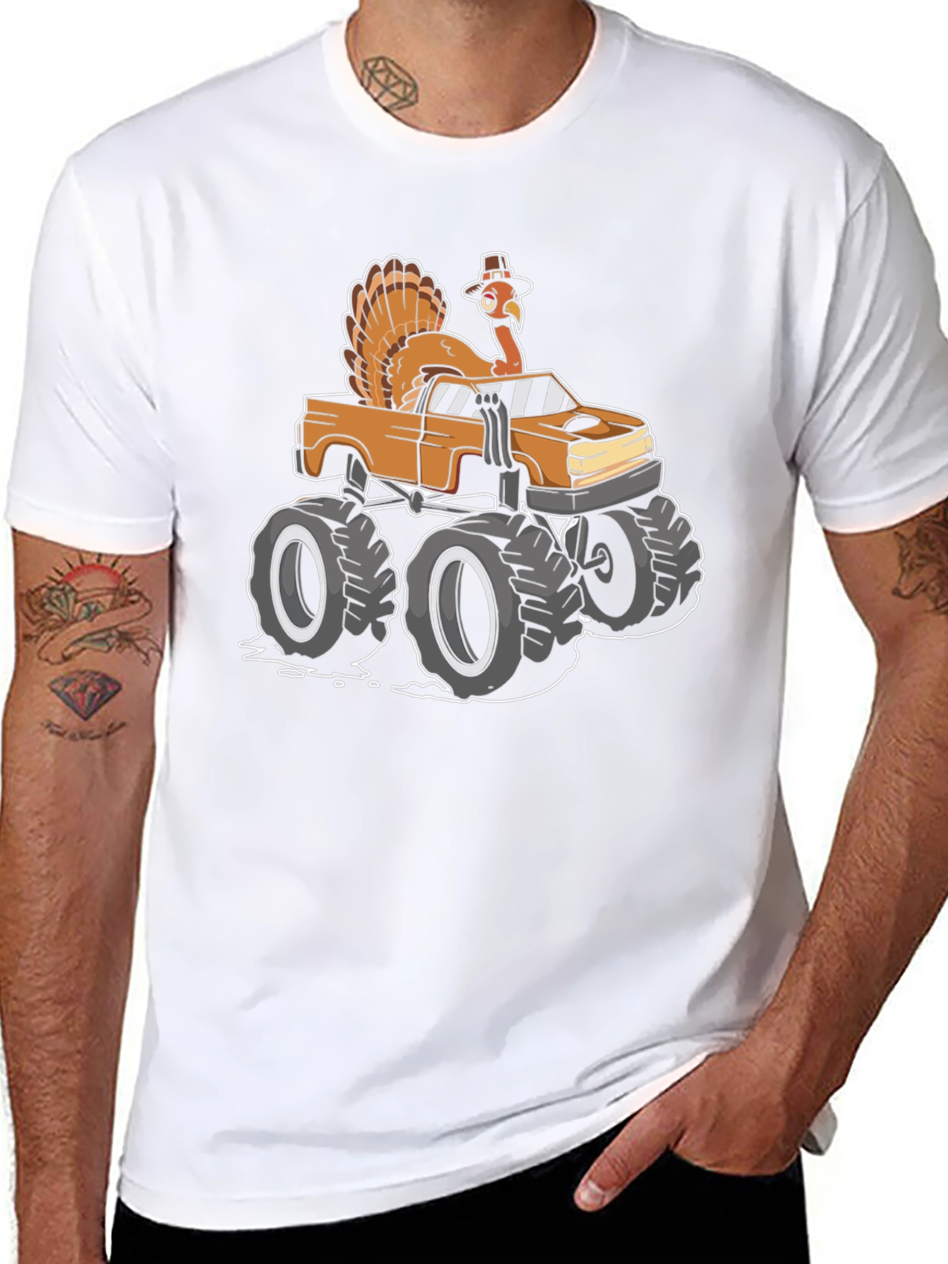 Thanksgiving Turkey Monster Truck Graphic Tee