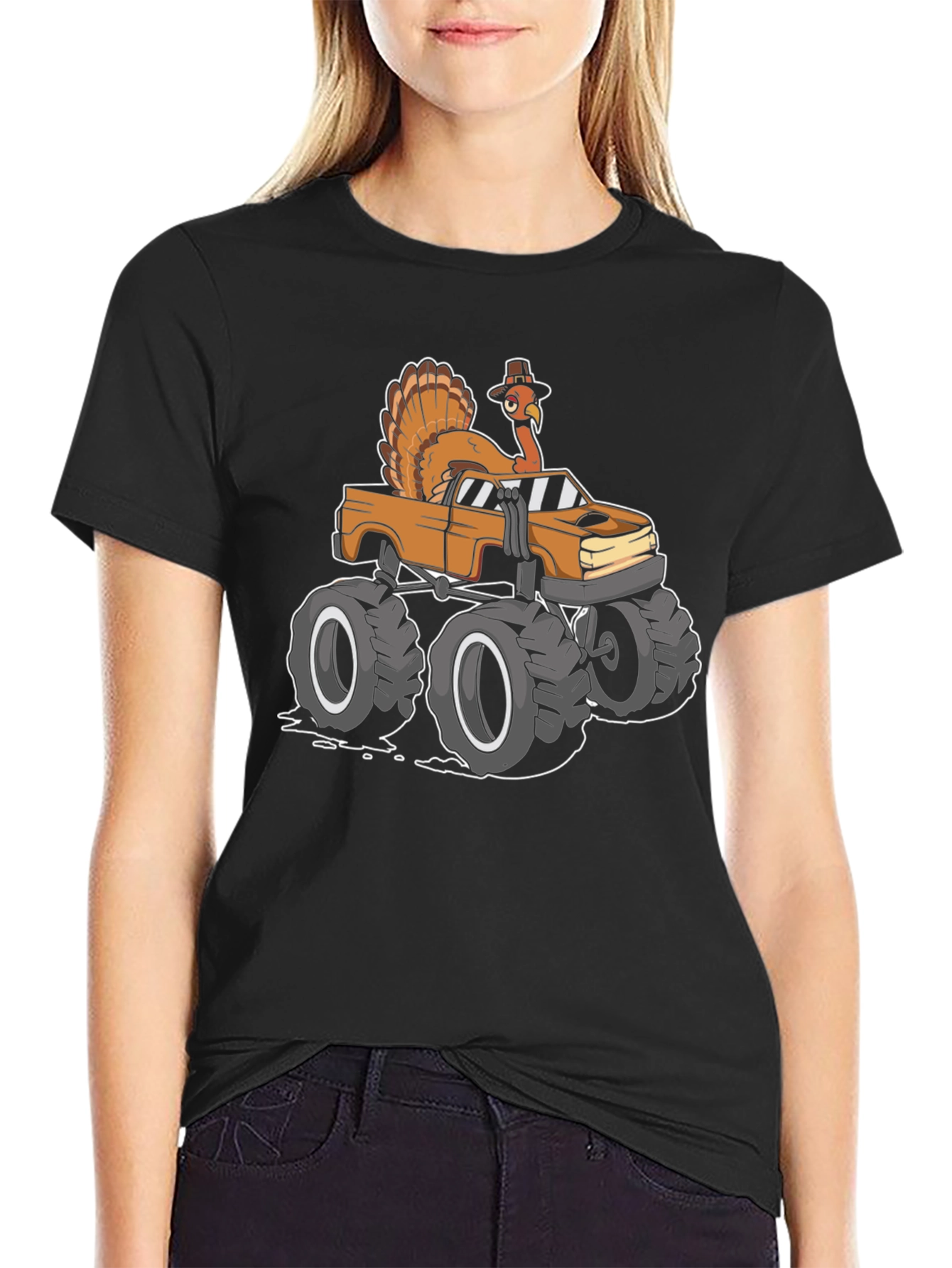 Thanksgiving Turkey Monster Truck Graphic Tee