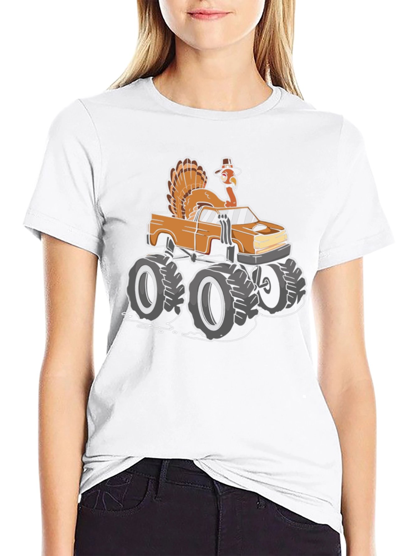 Thanksgiving Turkey Monster Truck Graphic Tee