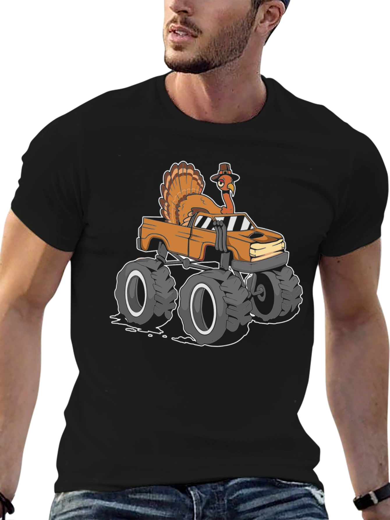 Thanksgiving Turkey Monster Truck Graphic Tee