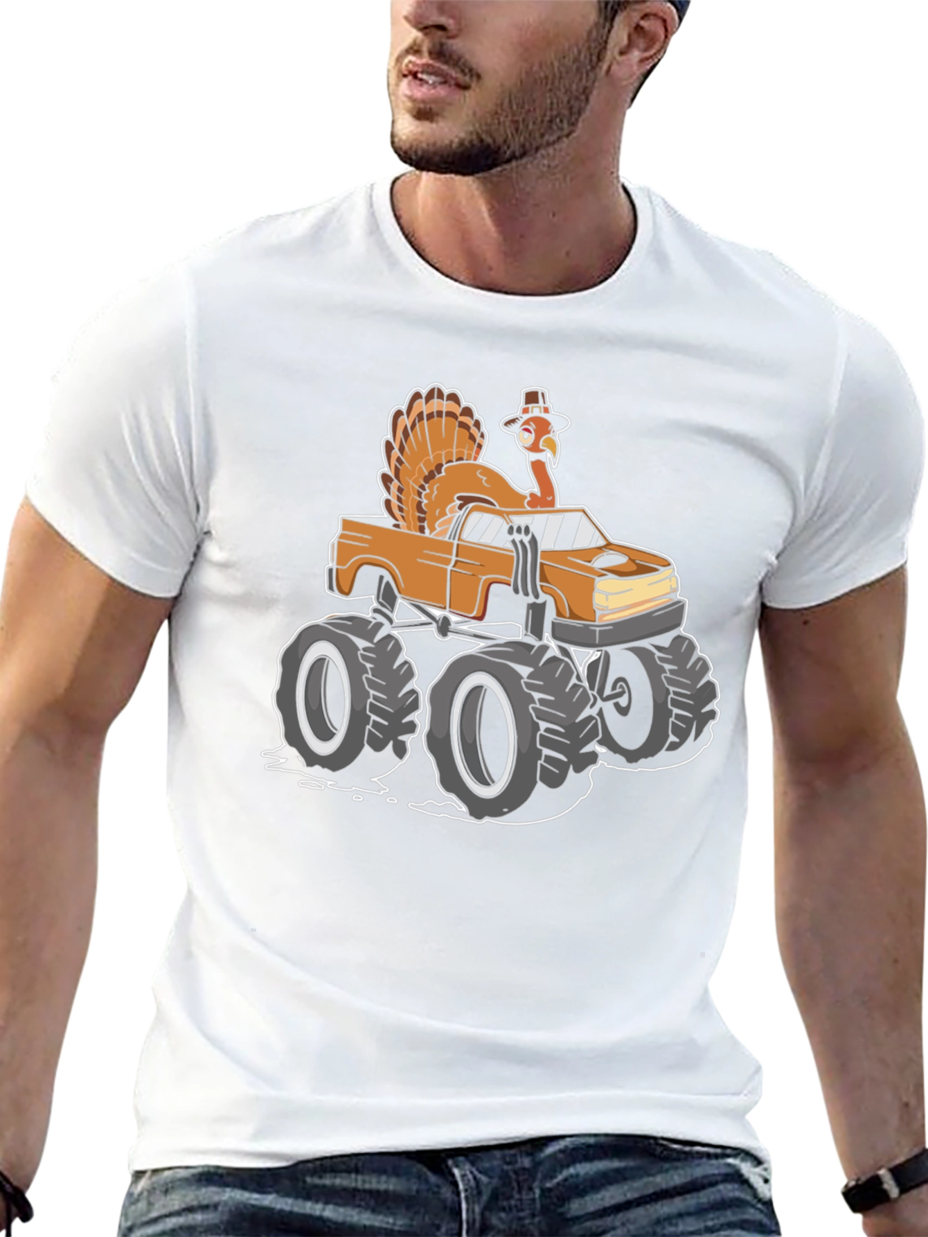Thanksgiving Turkey Monster Truck Graphic Tee