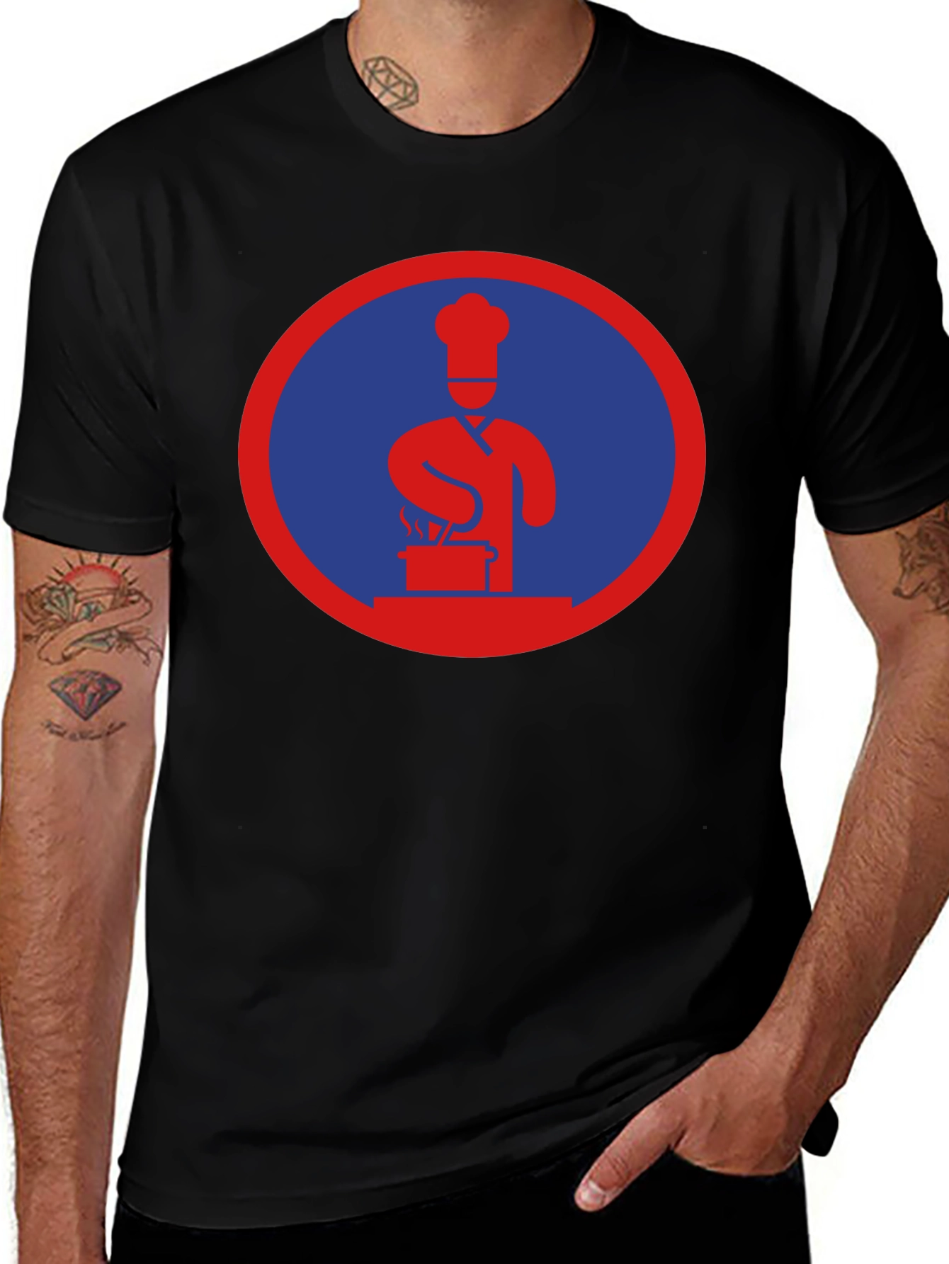 Chef Circle Graphic Tee - Cool Culinary Design