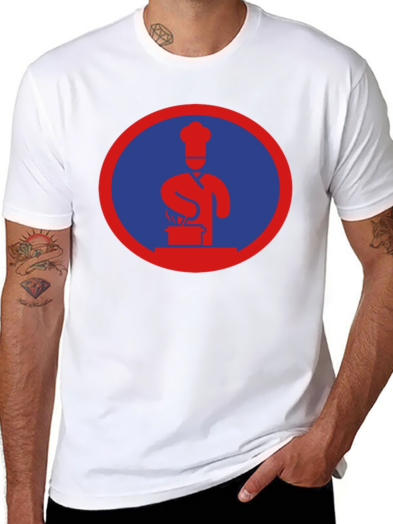 Chef Circle Graphic Tee - Cool Culinary Design
