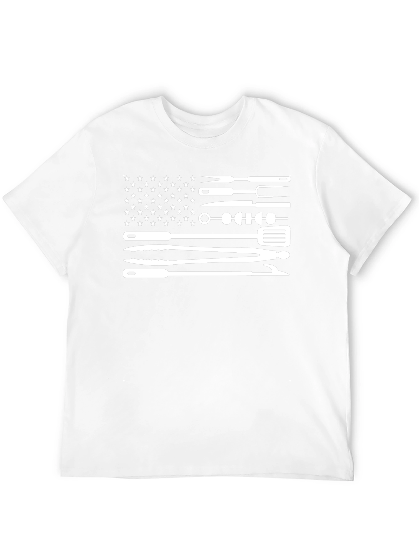 BBQ Grill American Flag T-Shirt
