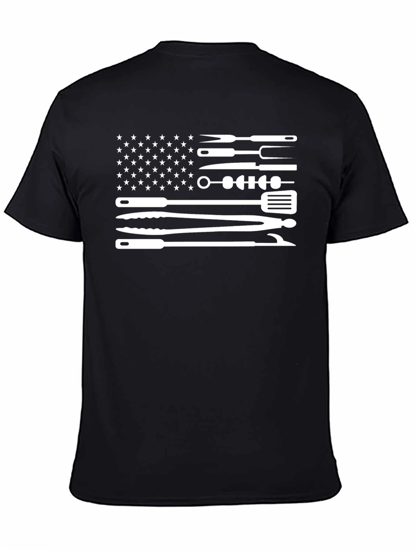 BBQ Grill American Flag T-Shirt