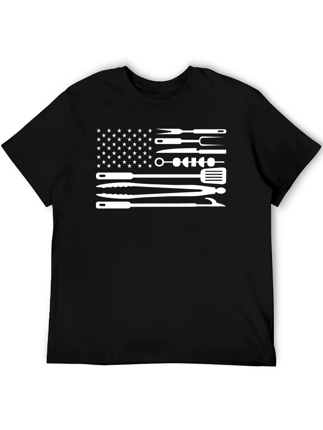 BBQ Grill American Flag T-Shirt