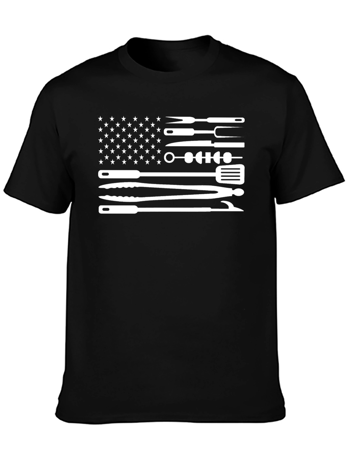 BBQ Grill American Flag T-Shirt
