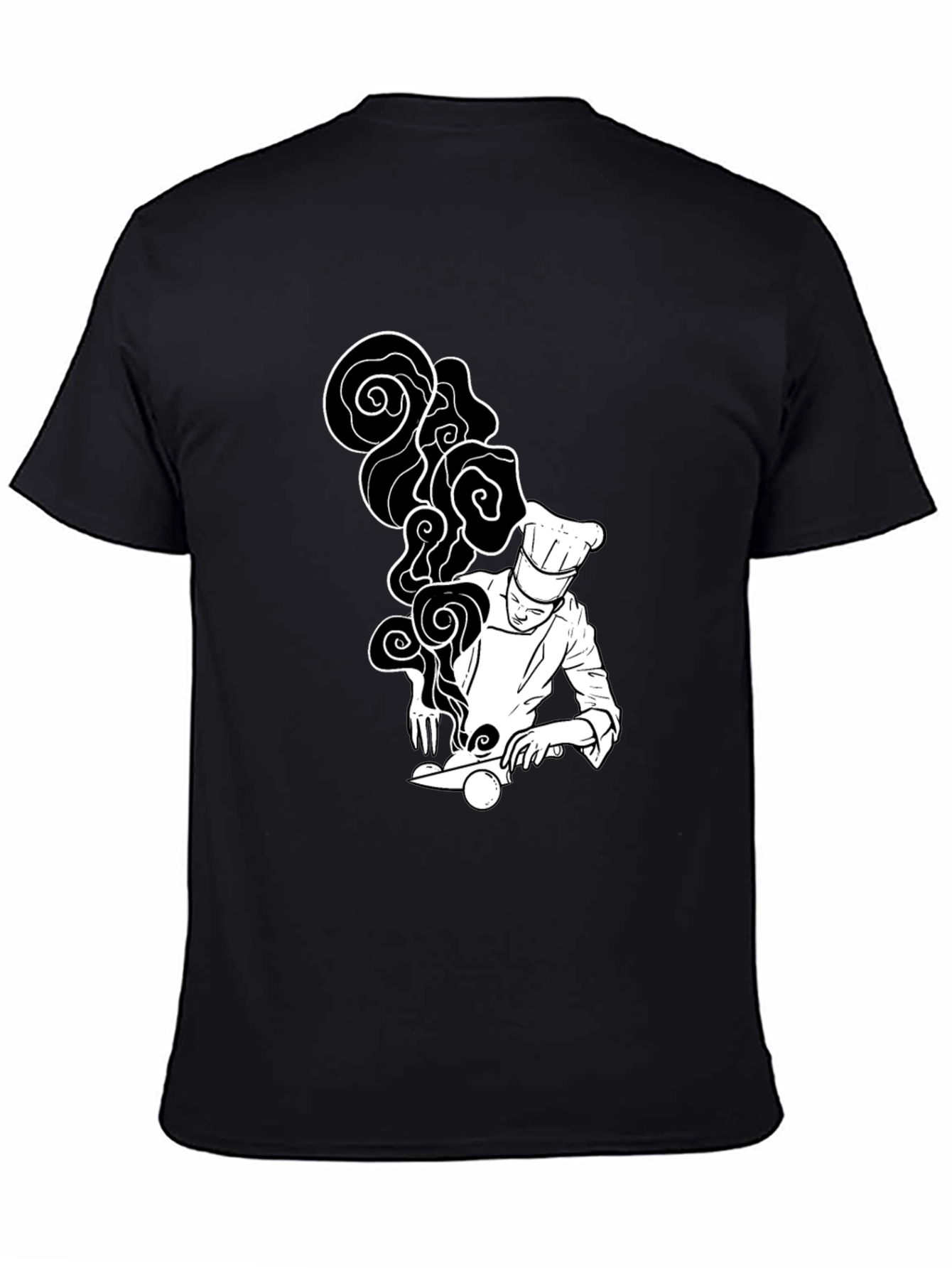 Chef Graphic T-Shirt - Black Unique Design