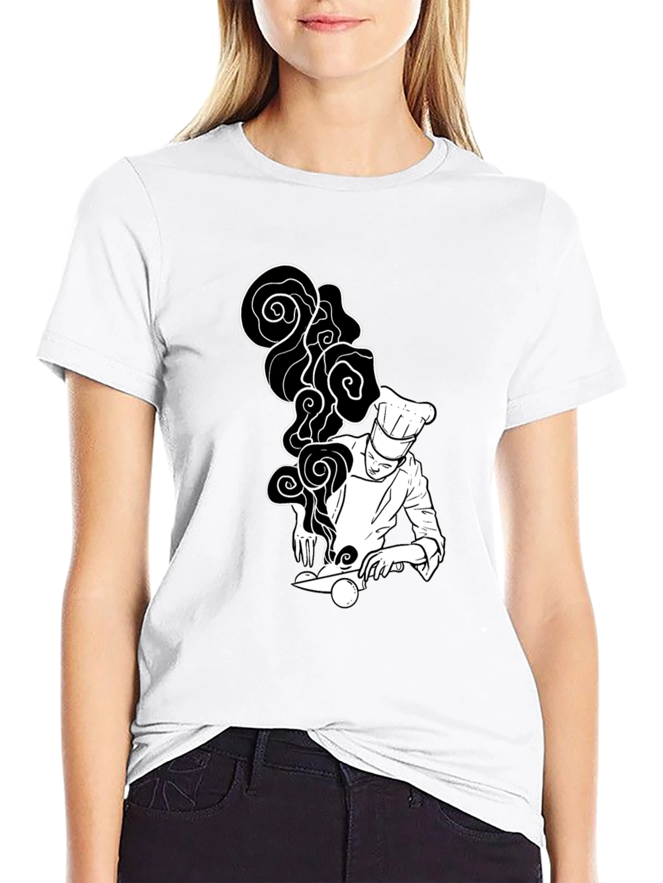 Chef Graphic T-Shirt - Black Unique Design