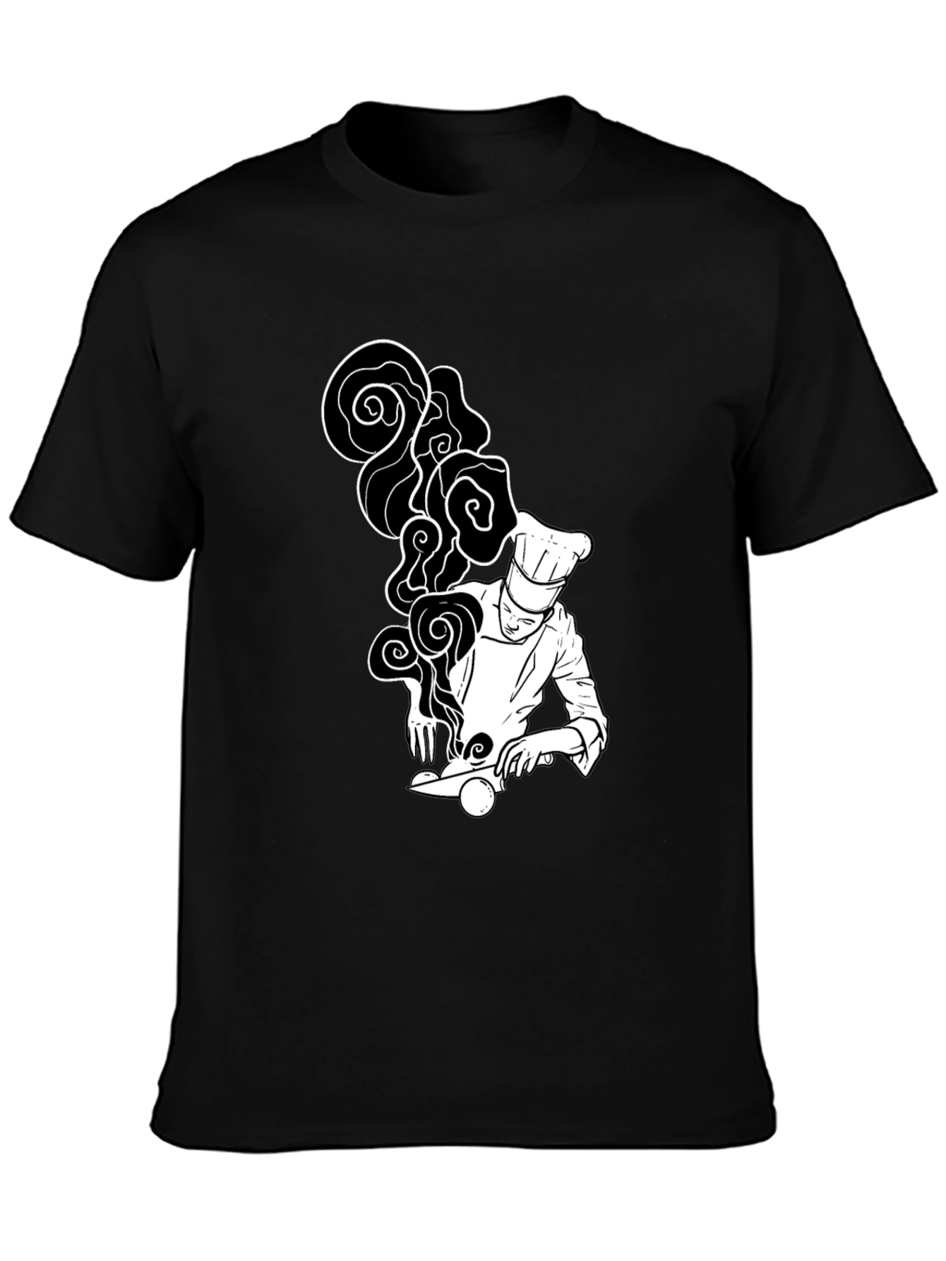 Chef Graphic T-Shirt - Black Unique Design