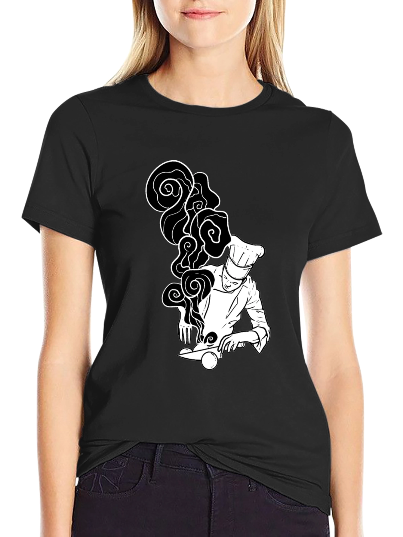 Chef Graphic T-Shirt - Black Unique Design