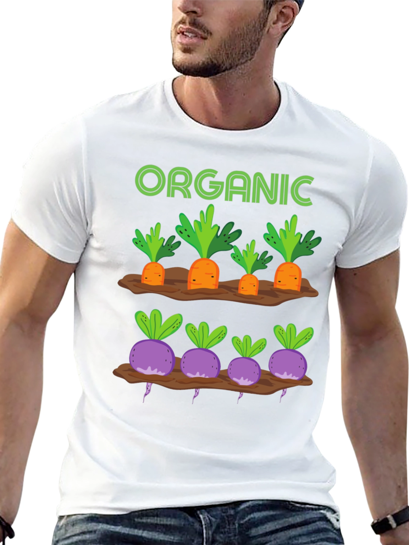 Organic Vegetable Graphic T-Shirt