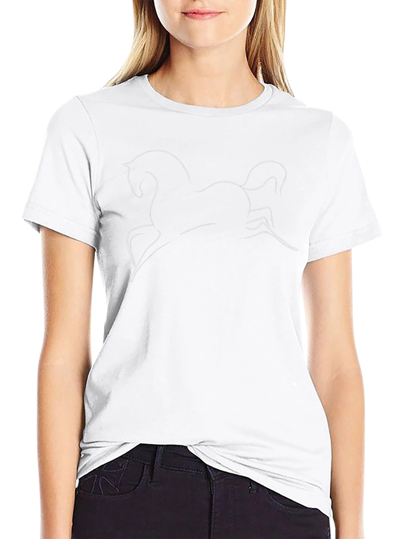 Horse Graphic Tee - Black Casual Shirt