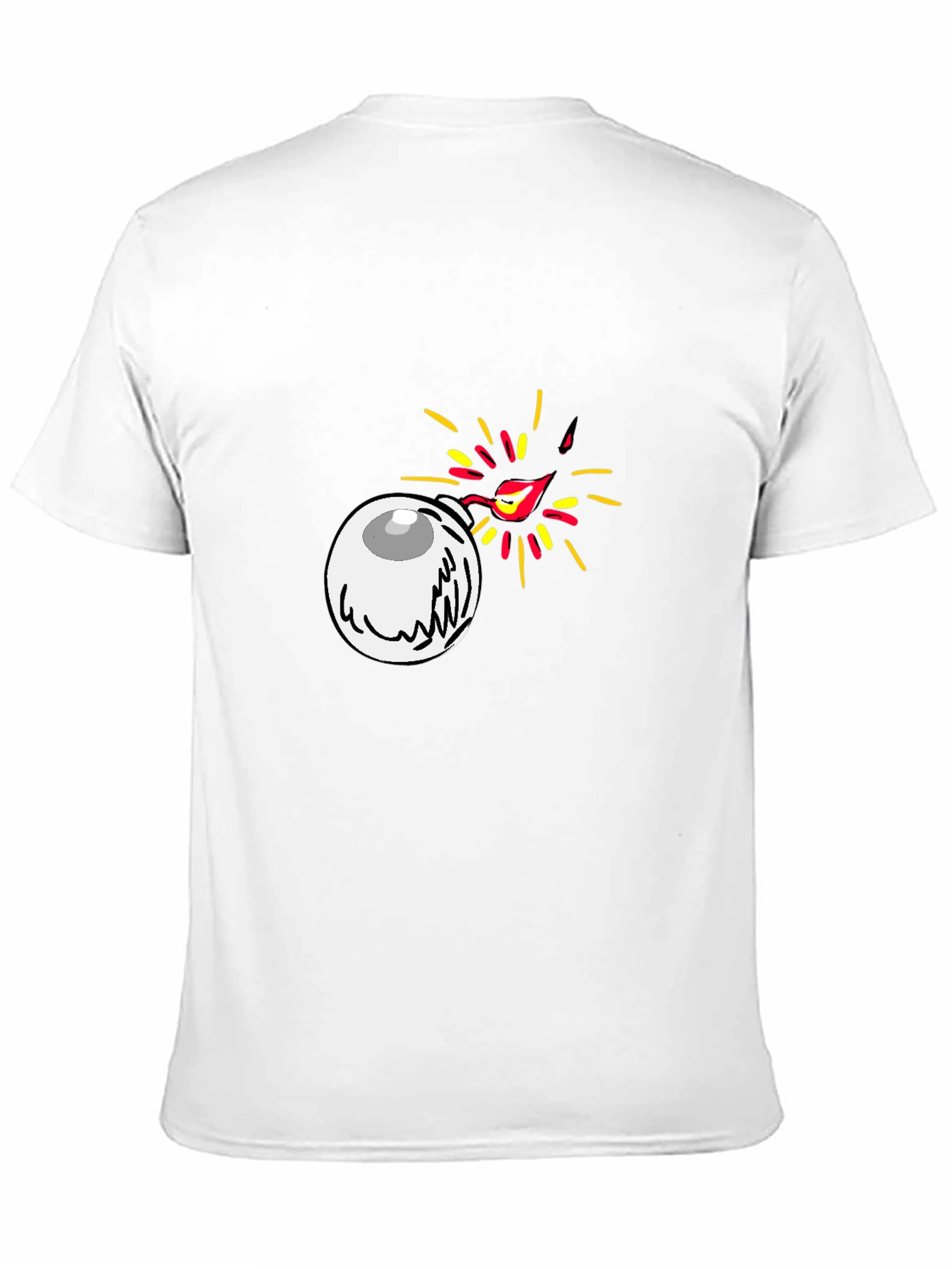 Eye Bomb Graphic Tee - Black Cotton T-Shirt