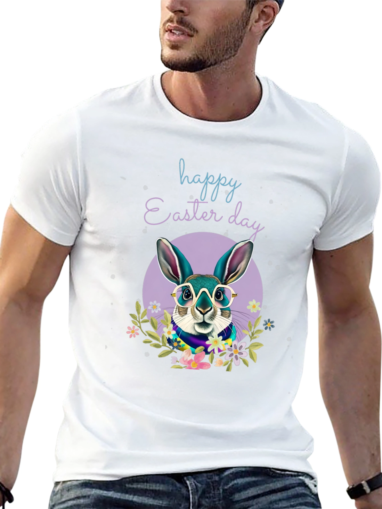 Happy Easter Day T-Shirt with Bunny