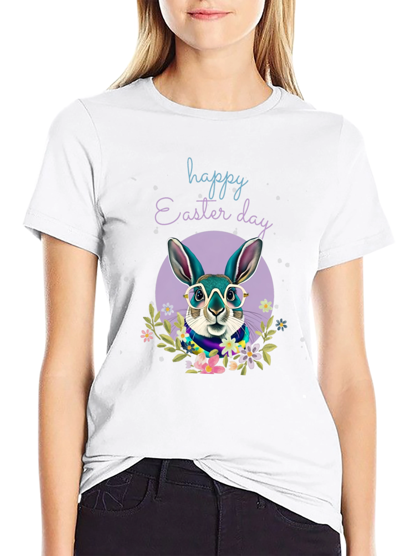Happy Easter Day T-Shirt with Bunny