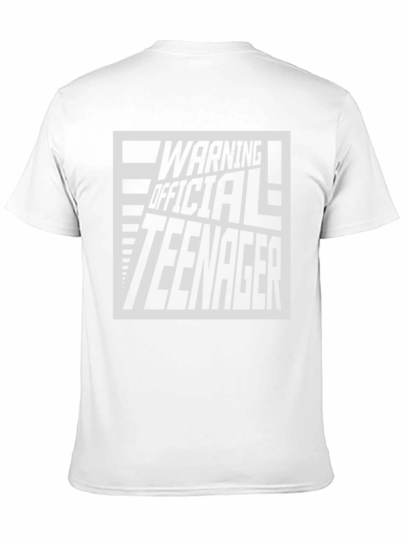 Warning Official Teenager Black Graphic Tee