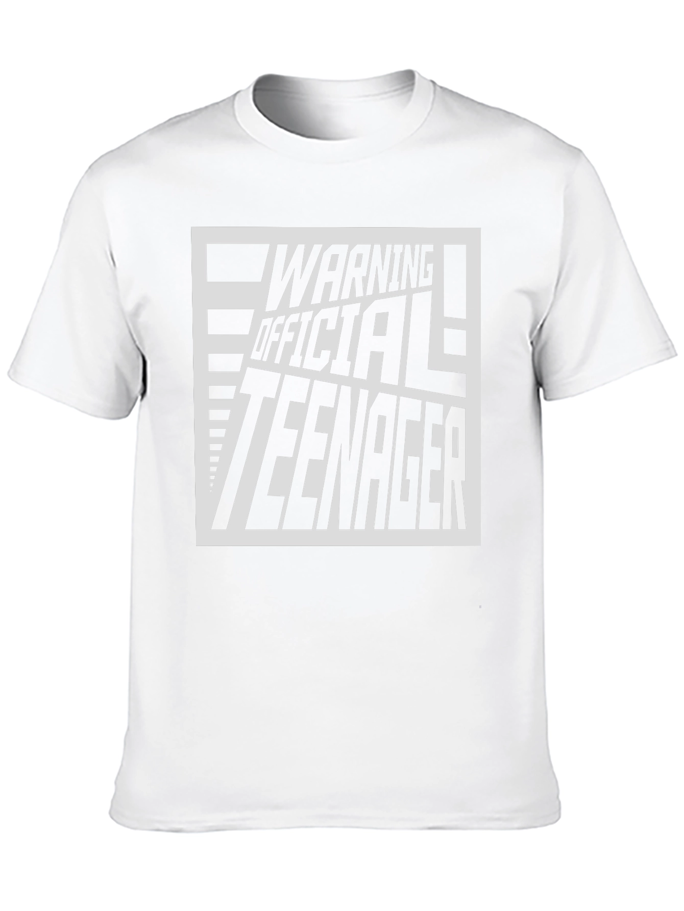 Warning Official Teenager Black Graphic Tee
