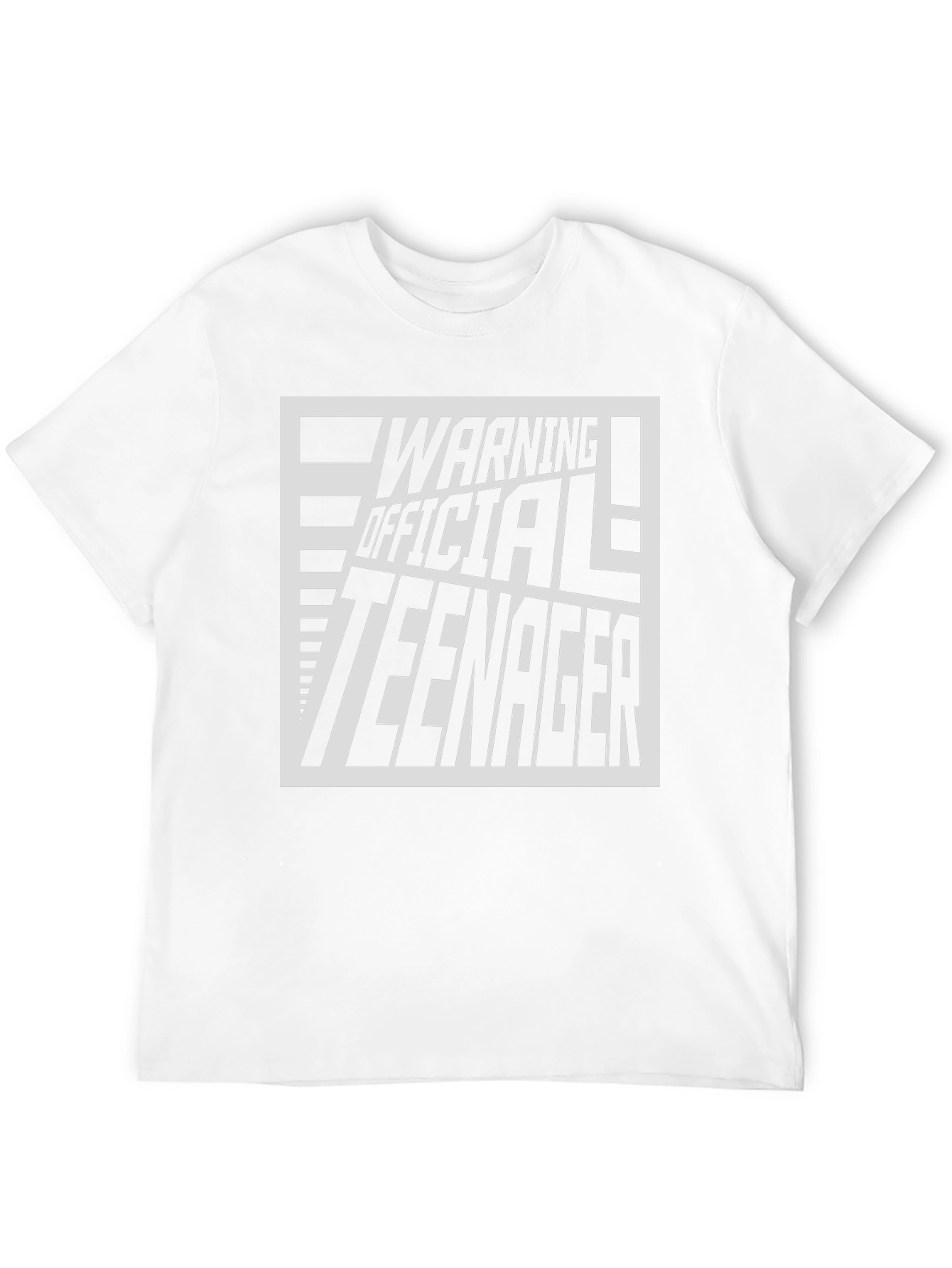 Warning Official Teenager Black Graphic Tee