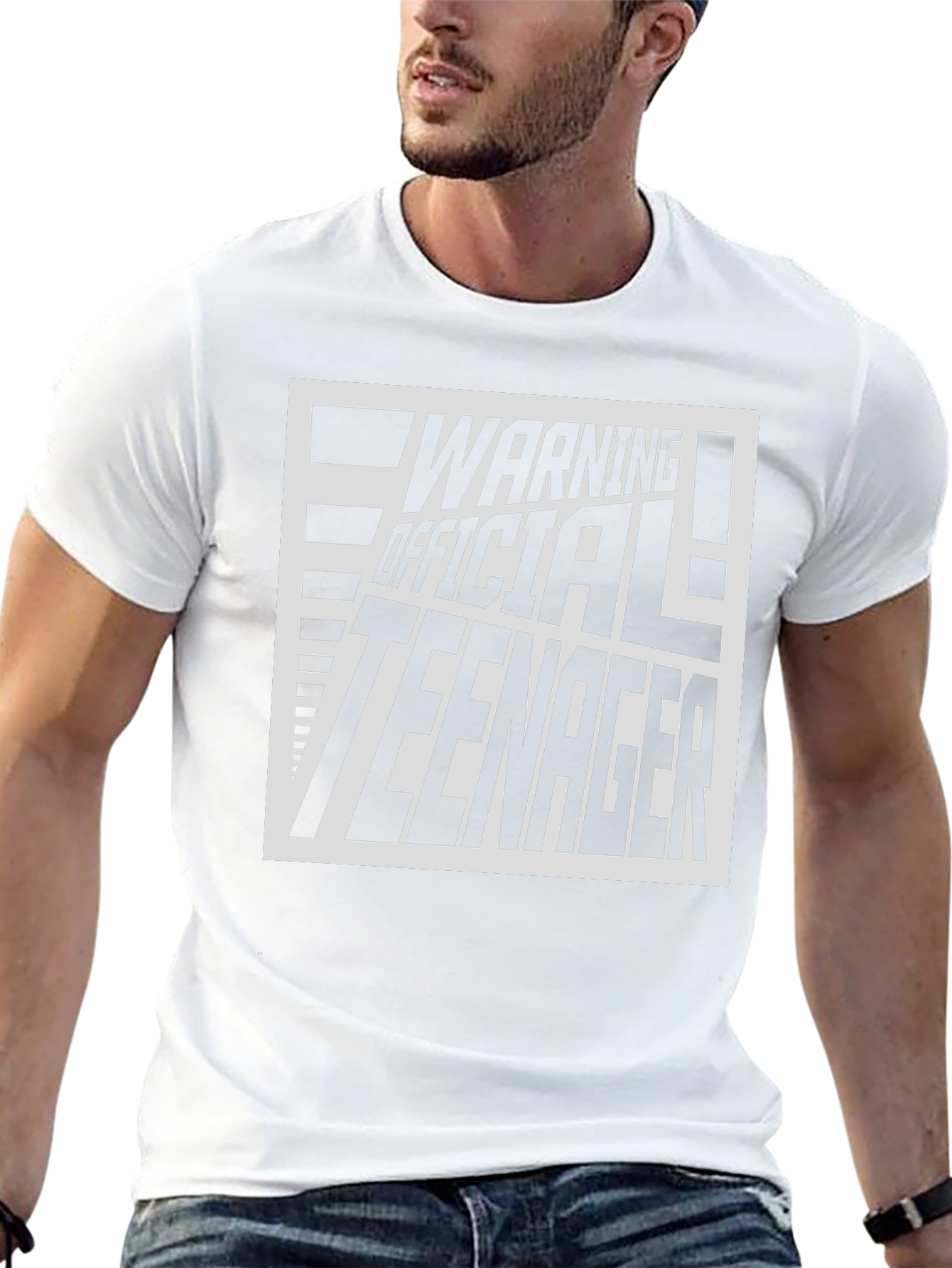 Warning Official Teenager Black Graphic Tee