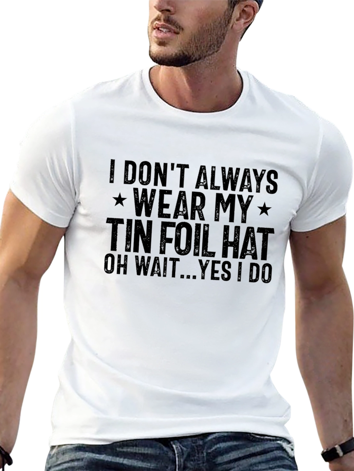 Tin Foil Hat T-Shirt - Conspiracy Humor Tee