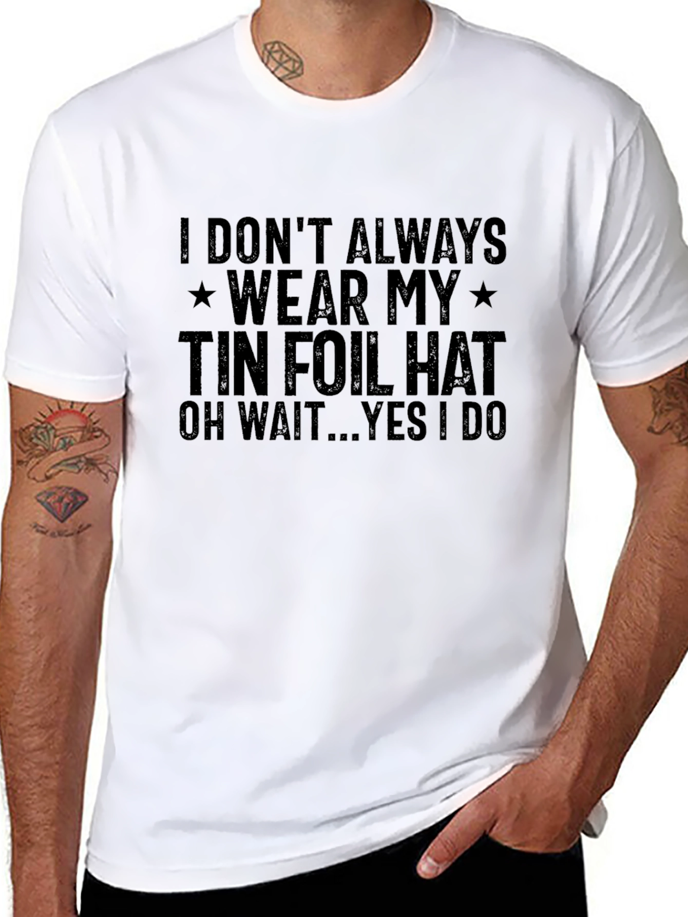 Tin Foil Hat T-Shirt - Conspiracy Humor Tee