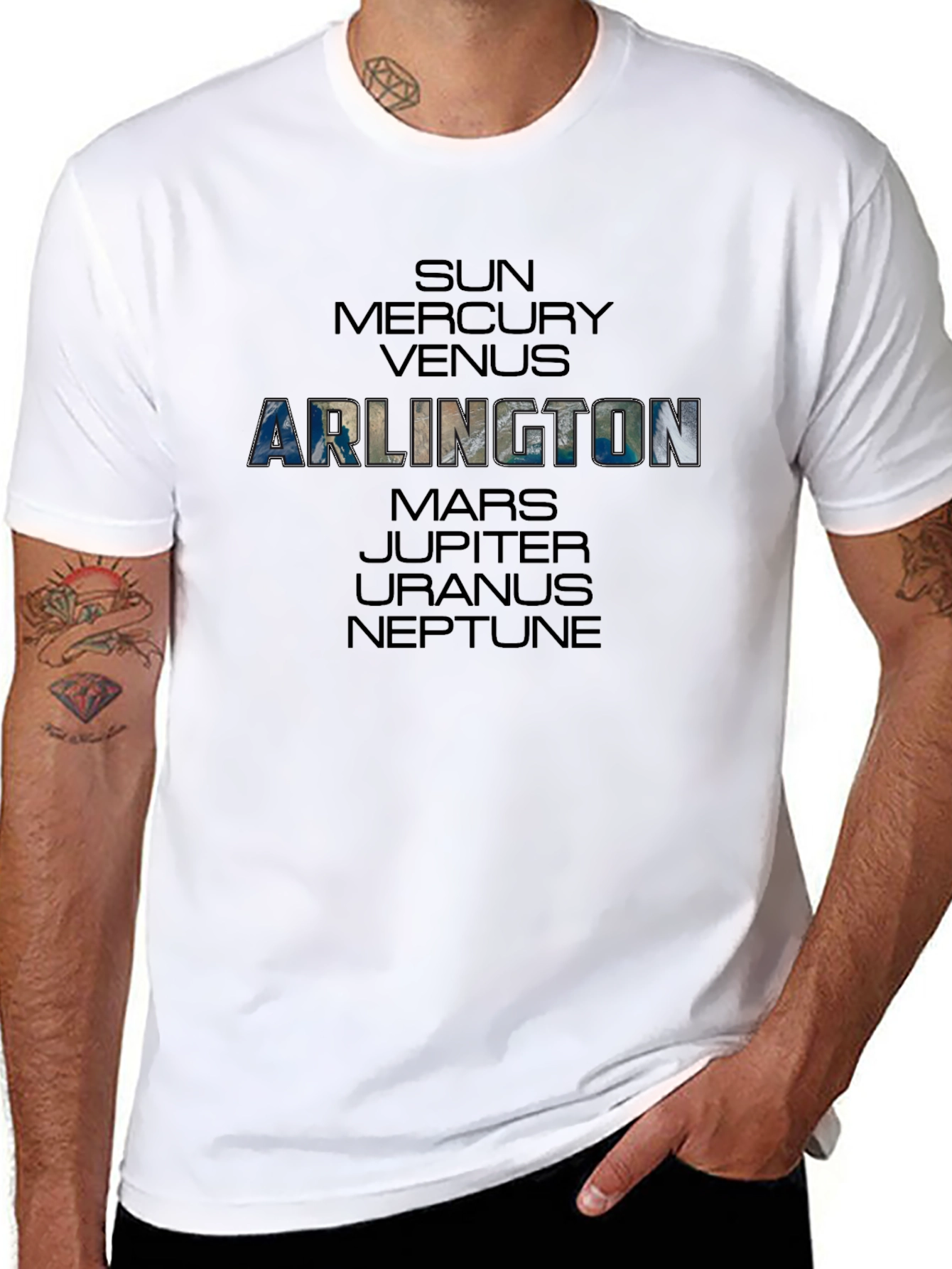 Arlington Planet T-Shirt - Solar System Graphic Tee