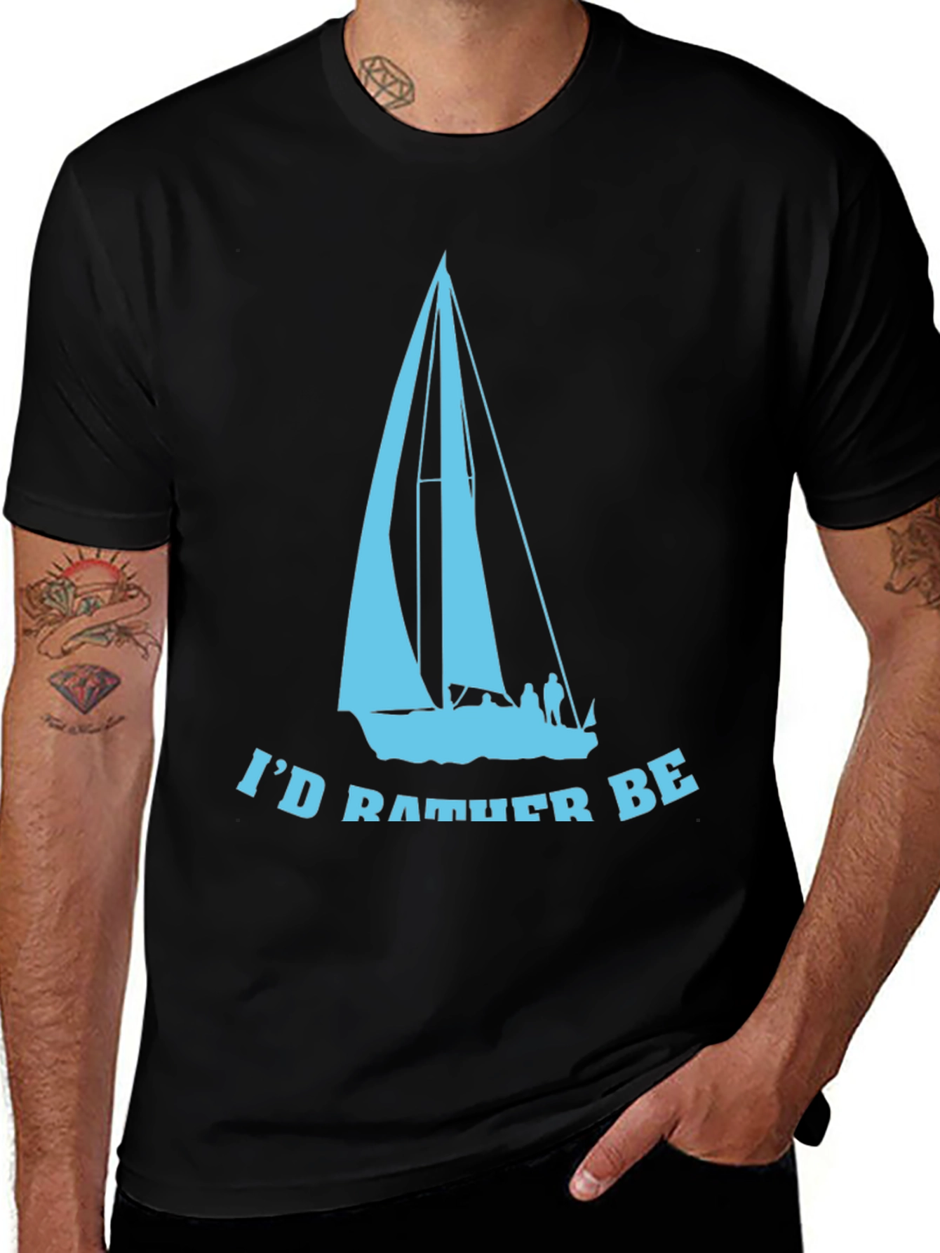 Id Rather Be Sailing T-Shirt - Lightweight Cotton Tee