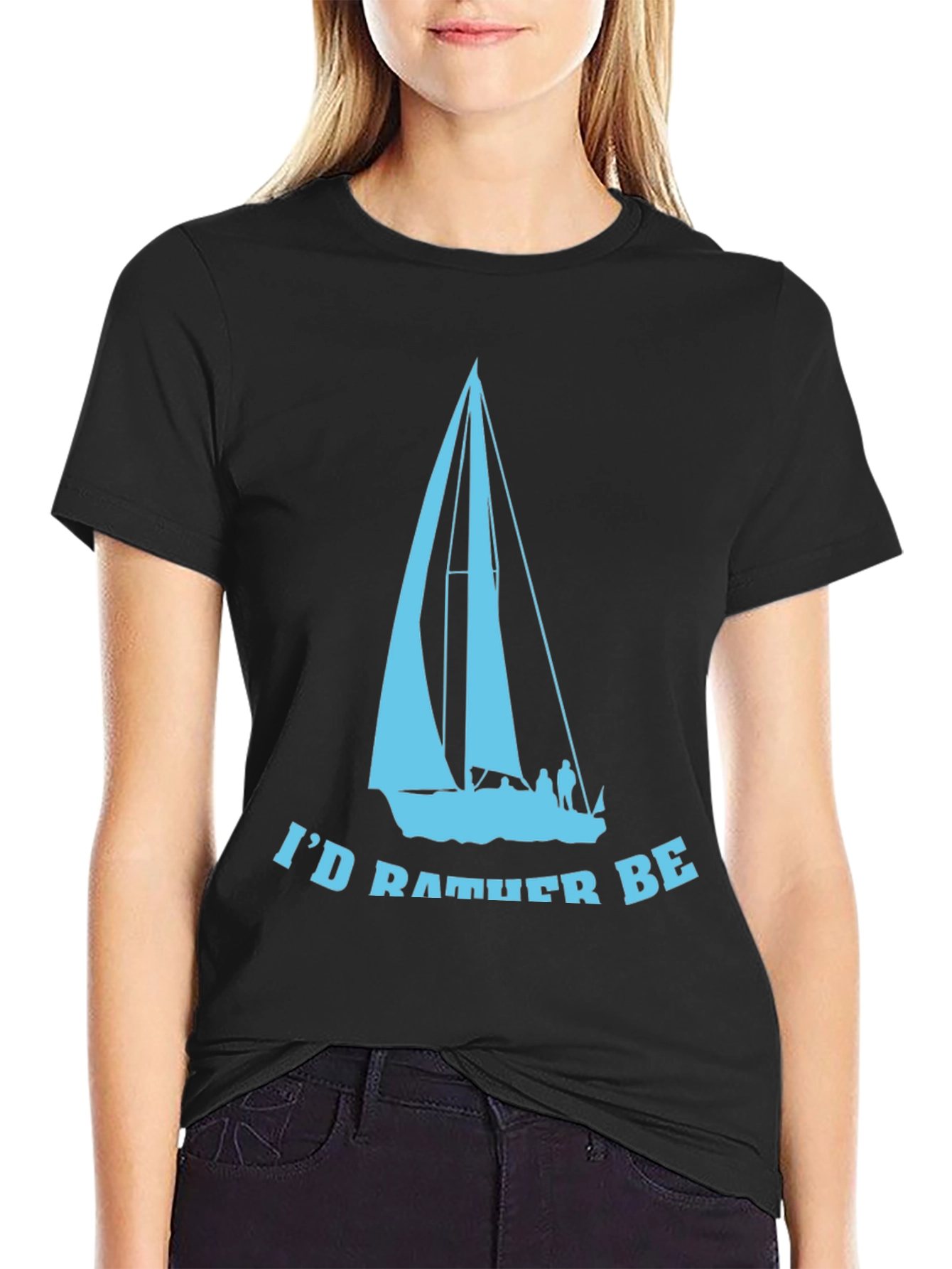 Id Rather Be Sailing T-Shirt - Lightweight Cotton Tee