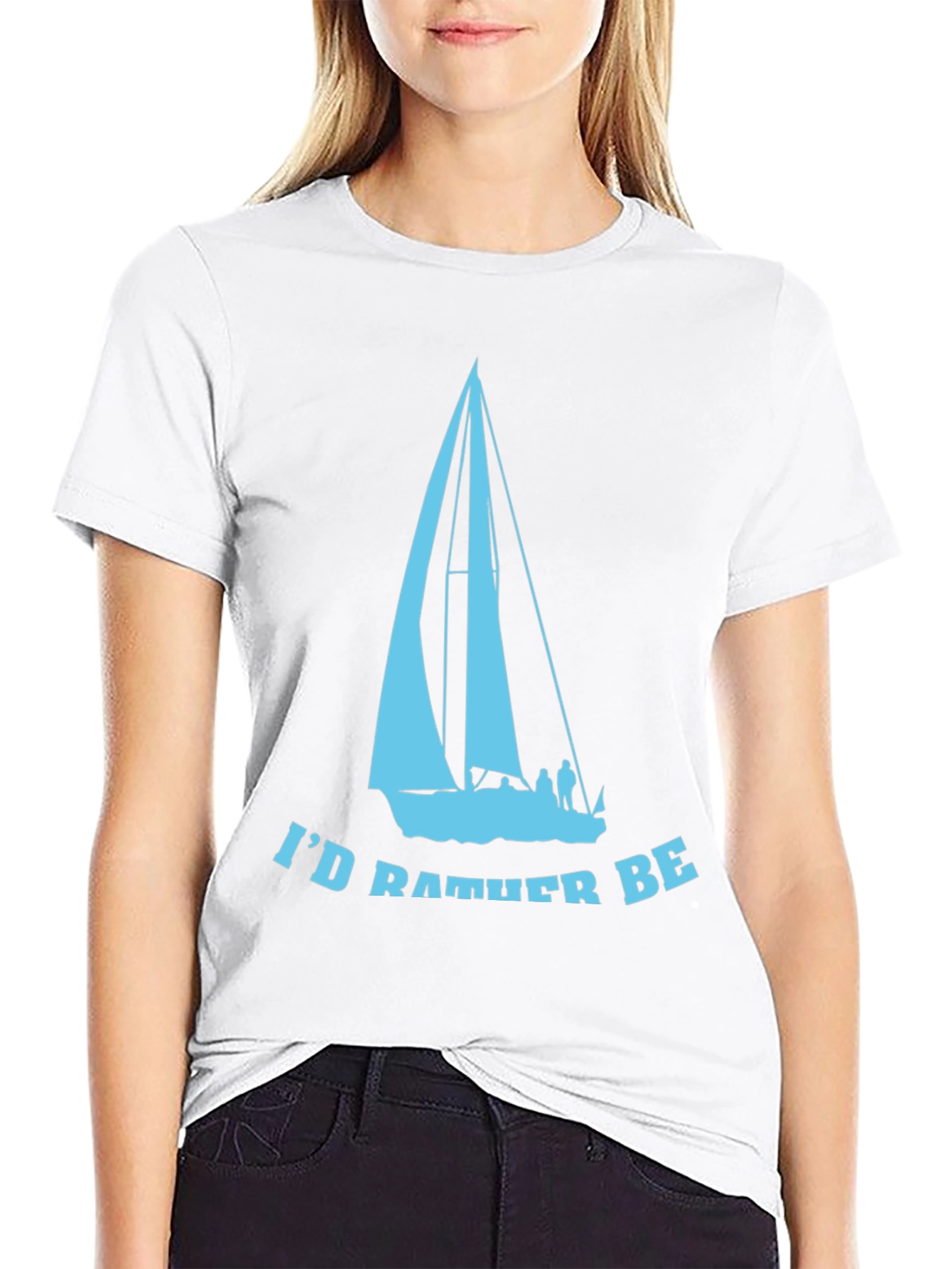 Id Rather Be Sailing T-Shirt - Lightweight Cotton Tee
