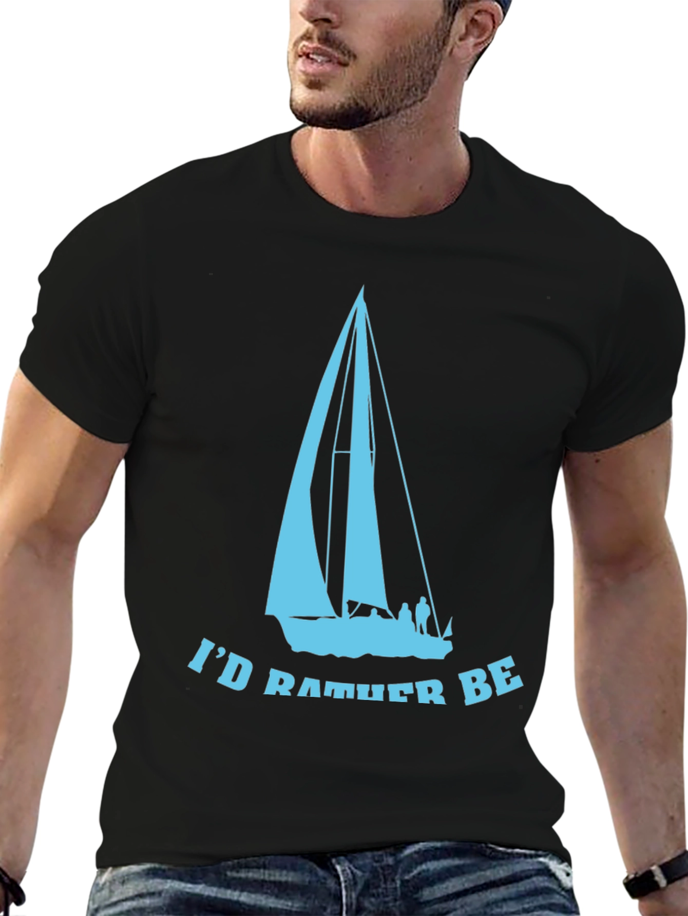 Id Rather Be Sailing T-Shirt - Lightweight Cotton Tee