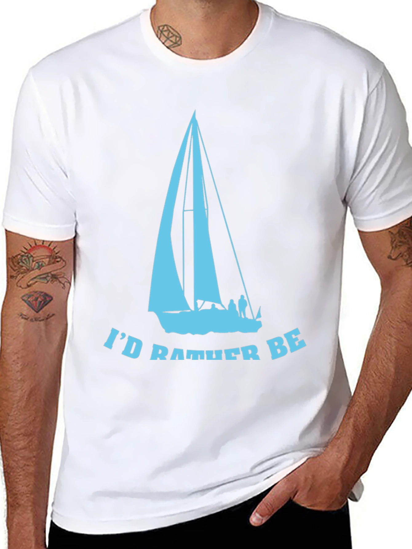Id Rather Be Sailing T-Shirt - Lightweight Cotton Tee