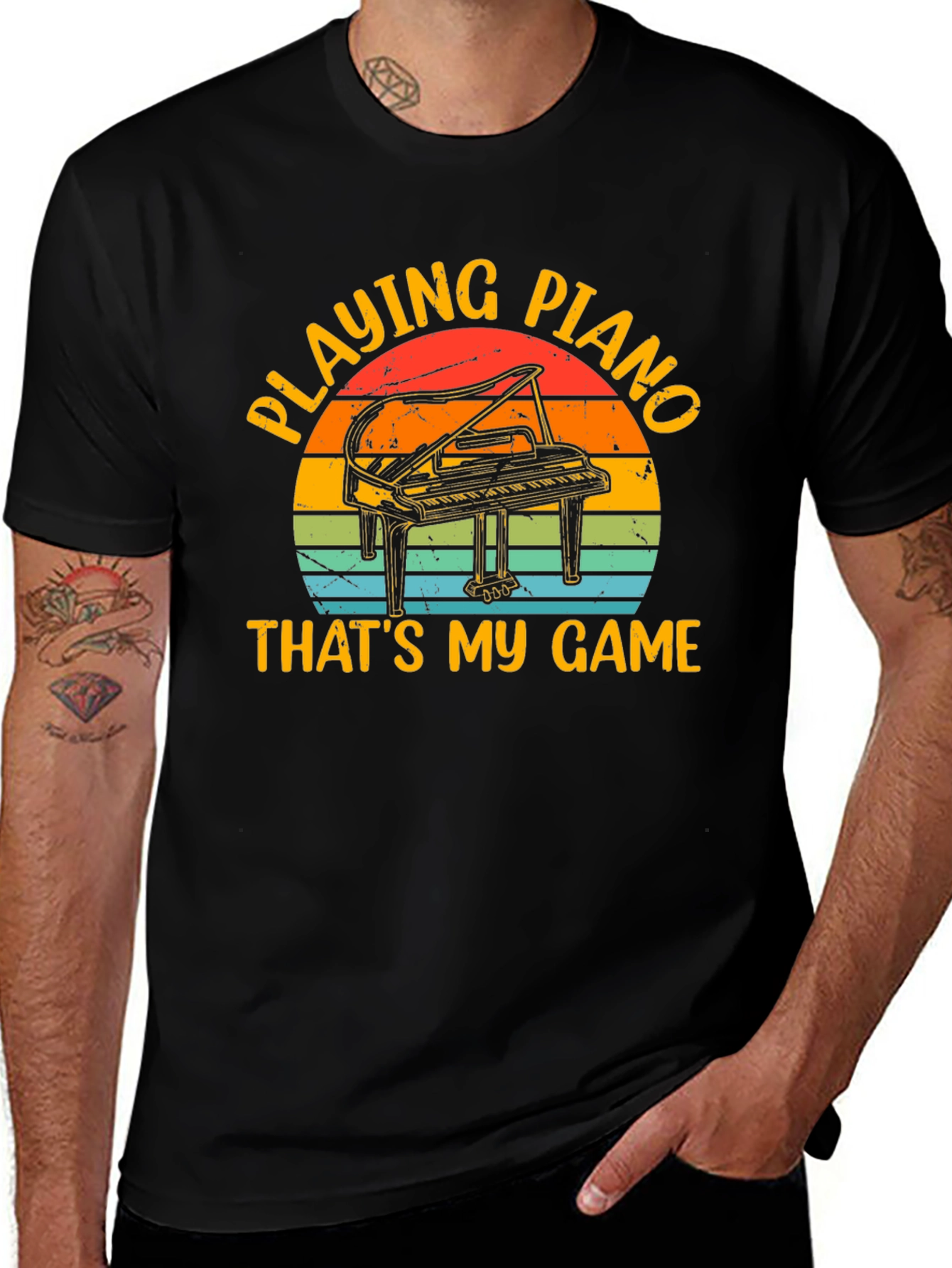 Piano Player T-Shirt - Thats My Game Retro Style
