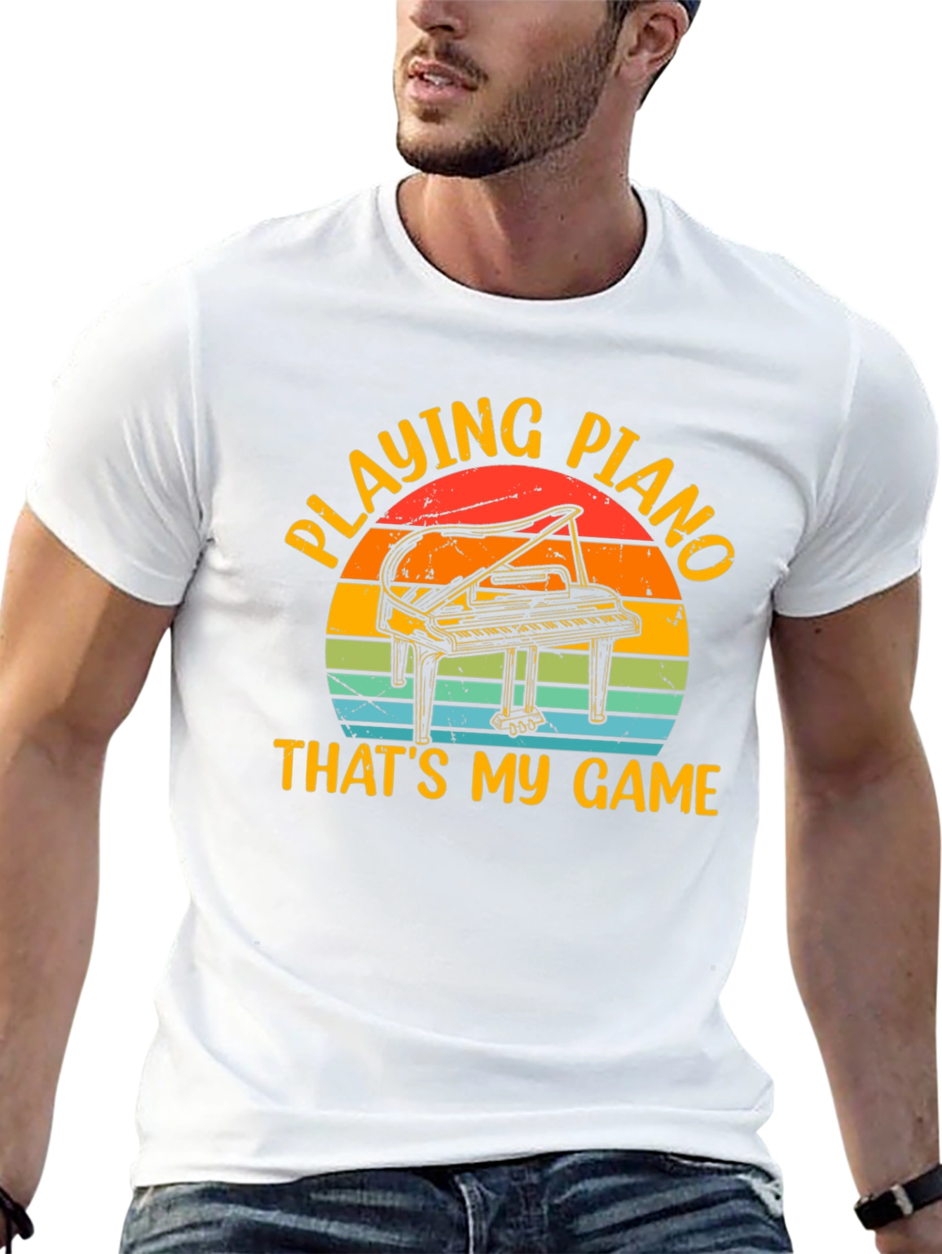 Piano Player T-Shirt - Thats My Game Retro Style