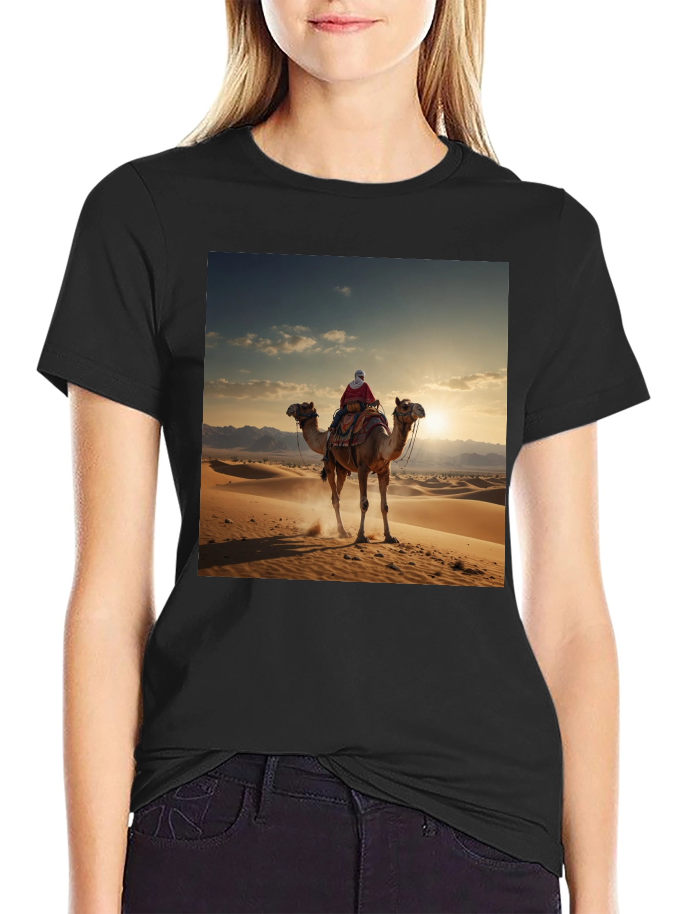 Camel Desert Graphic T-Shirt