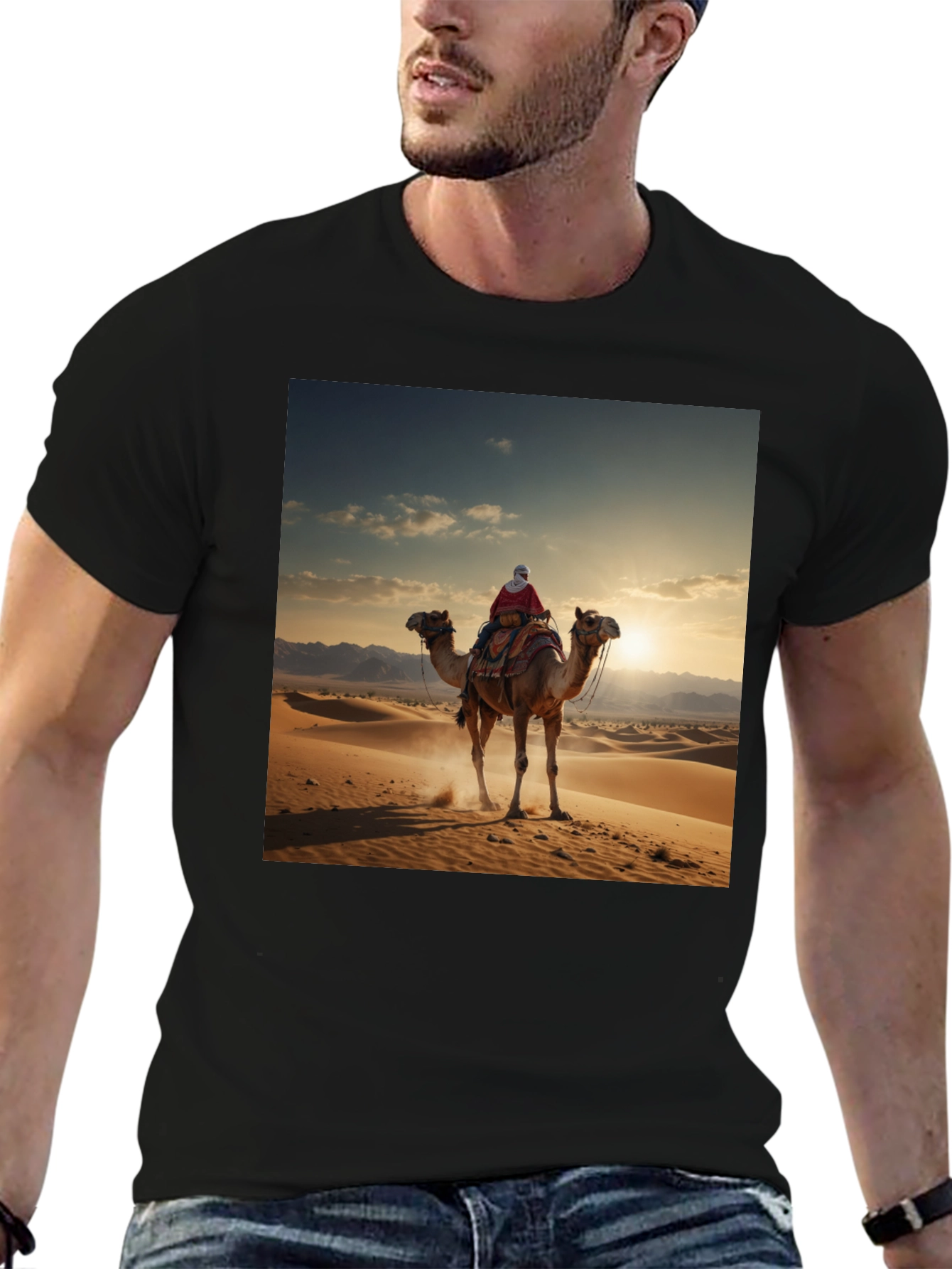 Camel Desert Graphic T-Shirt